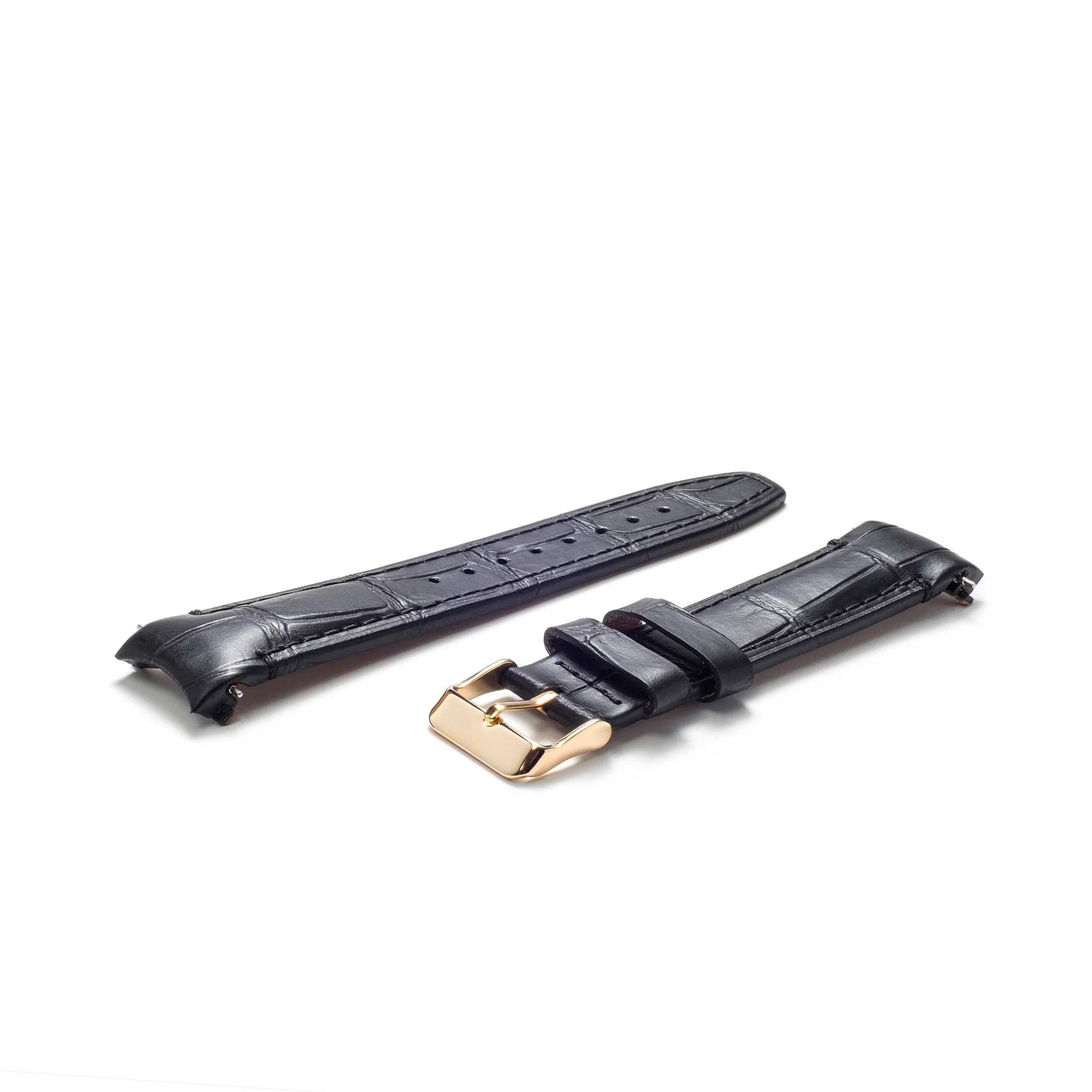 Curved End Leather Strap for Rolex Datejust (5 Digit Reference) with Tang Buckle - Image 16
