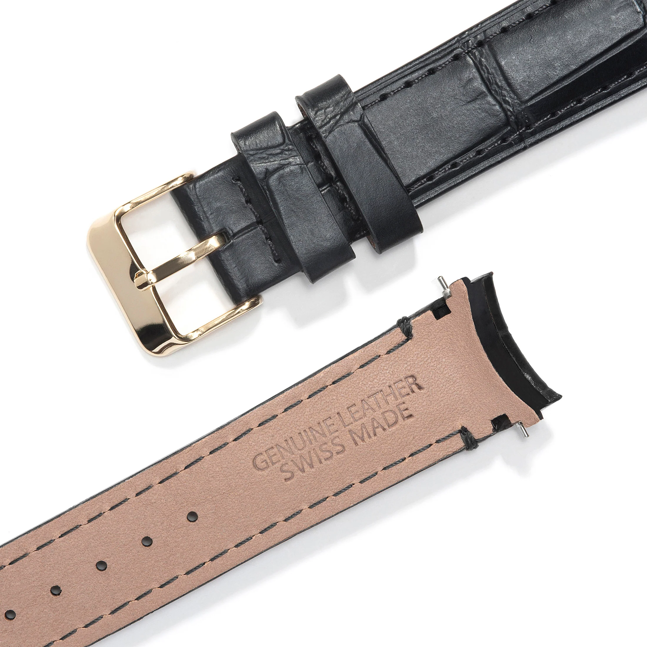 Curved End Leather Strap for Rolex Datejust (5 Digit Reference) with Tang Buckle - Image 17