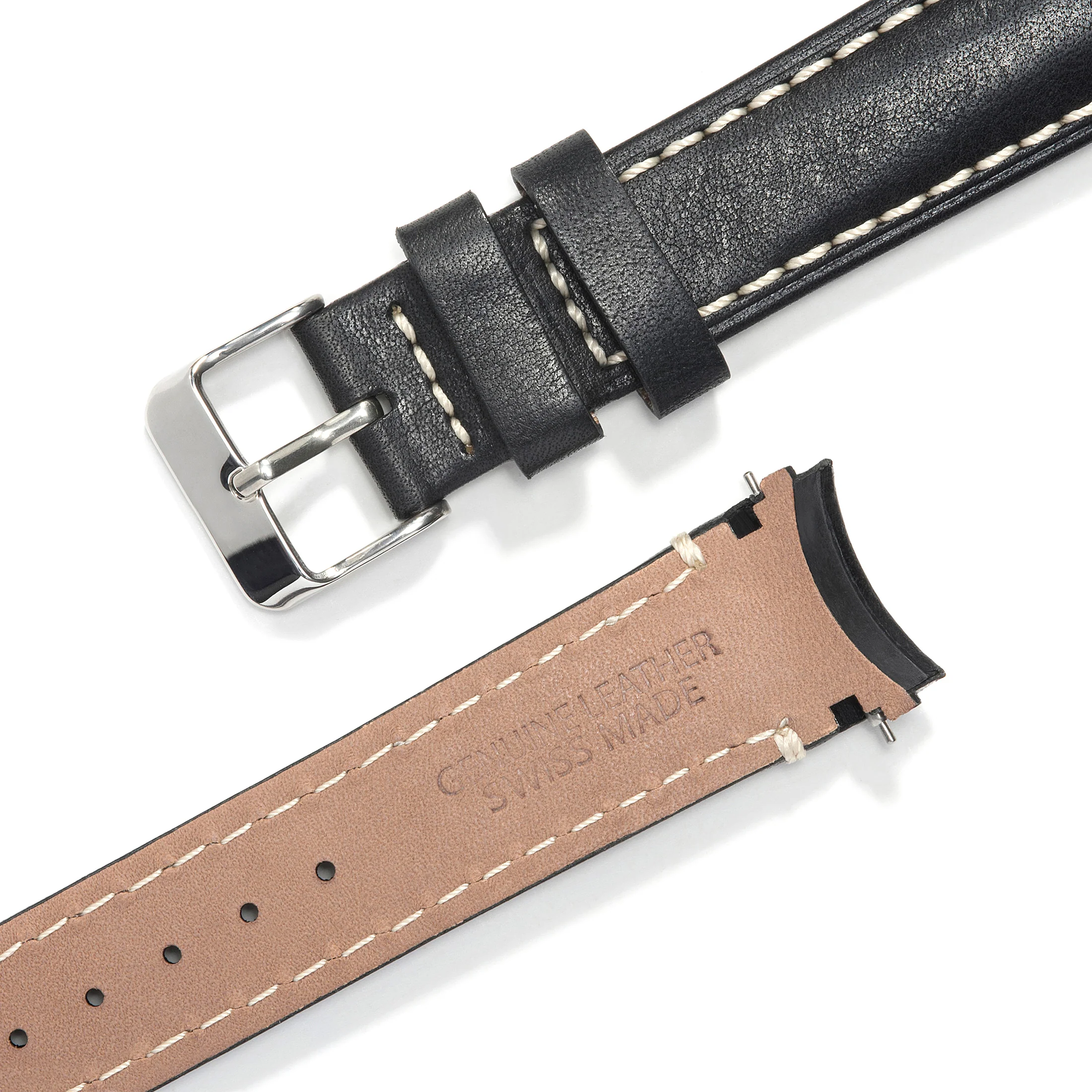 Curved End Leather Strap for Rolex Datejust (5 Digit Reference) with Tang Buckle - Image 22