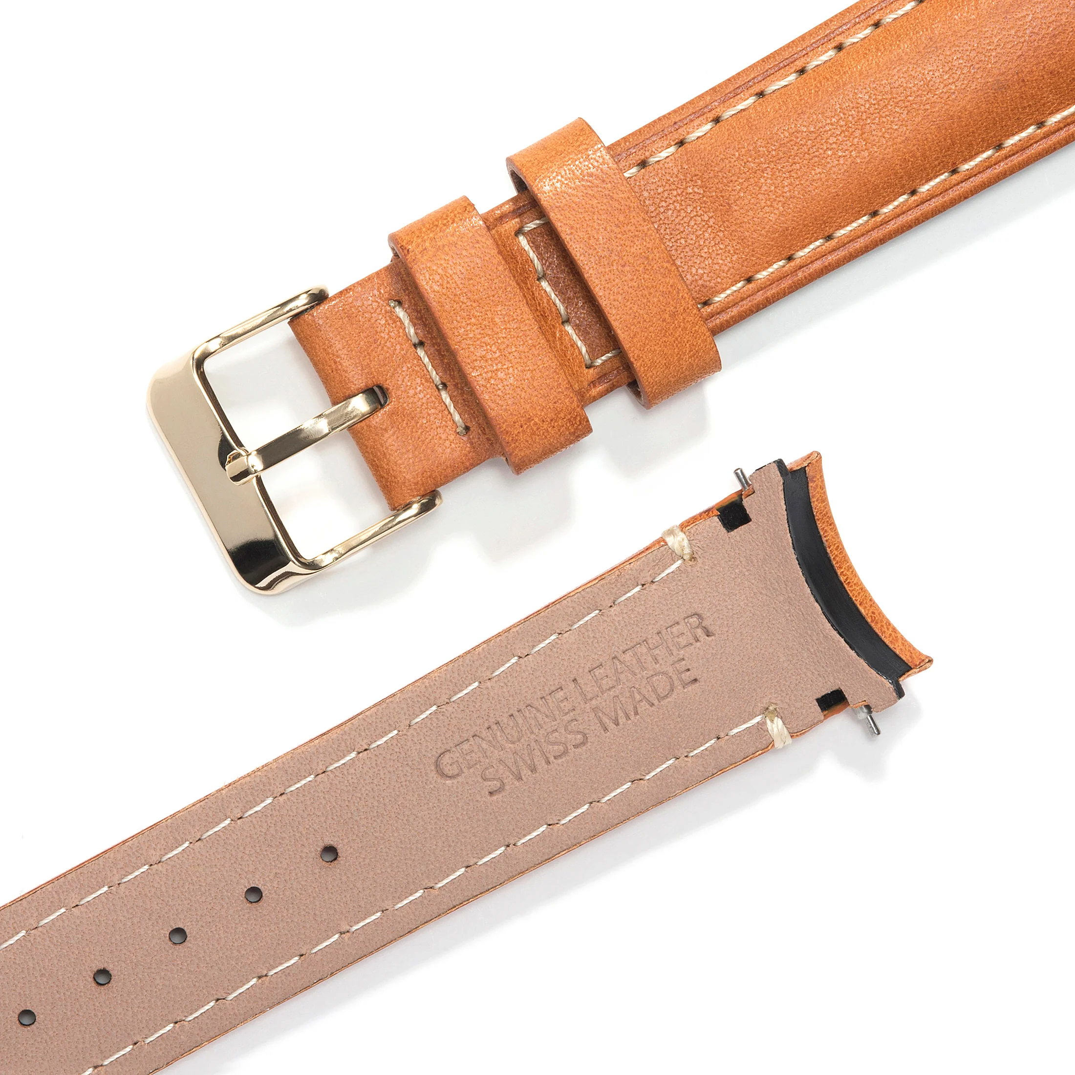 Curved End Leather Strap for Rolex Datejust (5 Digit Reference) with Tang Buckle - Image 36