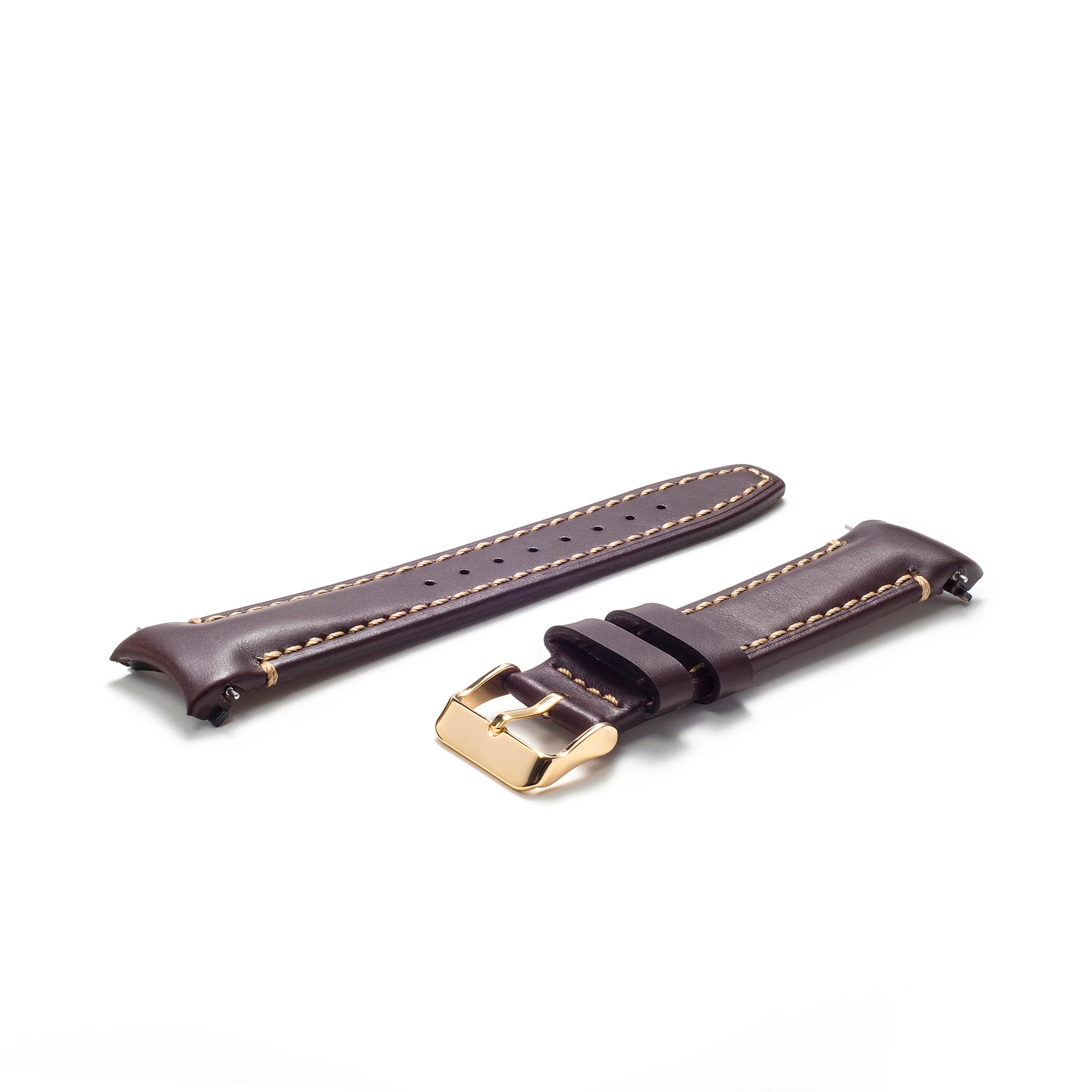 Curved End Leather Strap for Rolex Datejust (5 Digit Reference) with Tang Buckle - Image 7