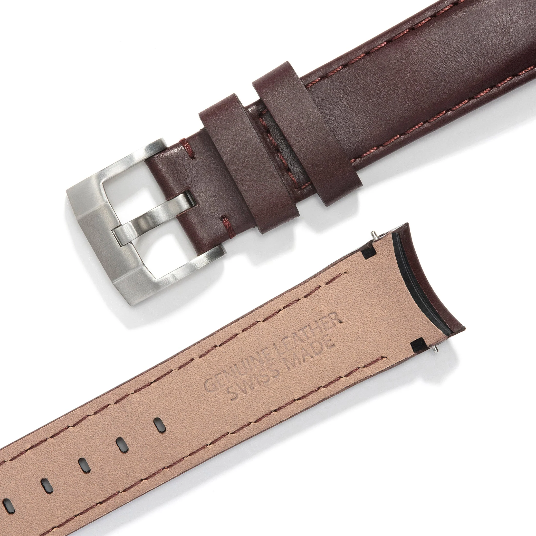 Curved End Leather Strap for Rolex Daytona with Tang Buckle - Image 13