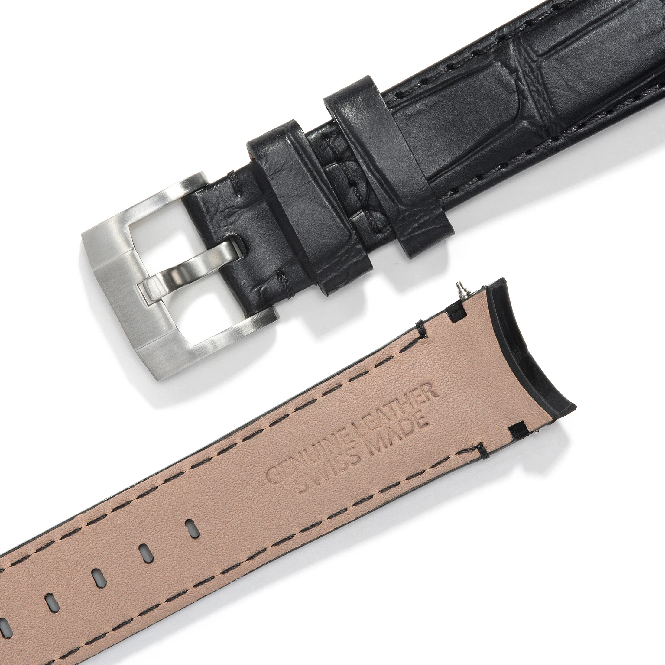 Curved End Leather Strap for Rolex Daytona with Tang Buckle - Image 18