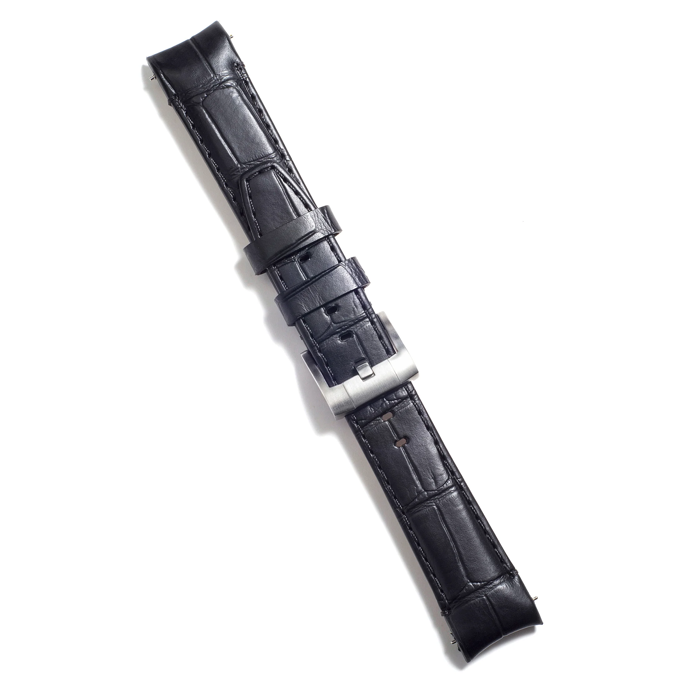 Curved End Leather Strap for Rolex Ceramic Daytona with Tang Buckle - Image 20