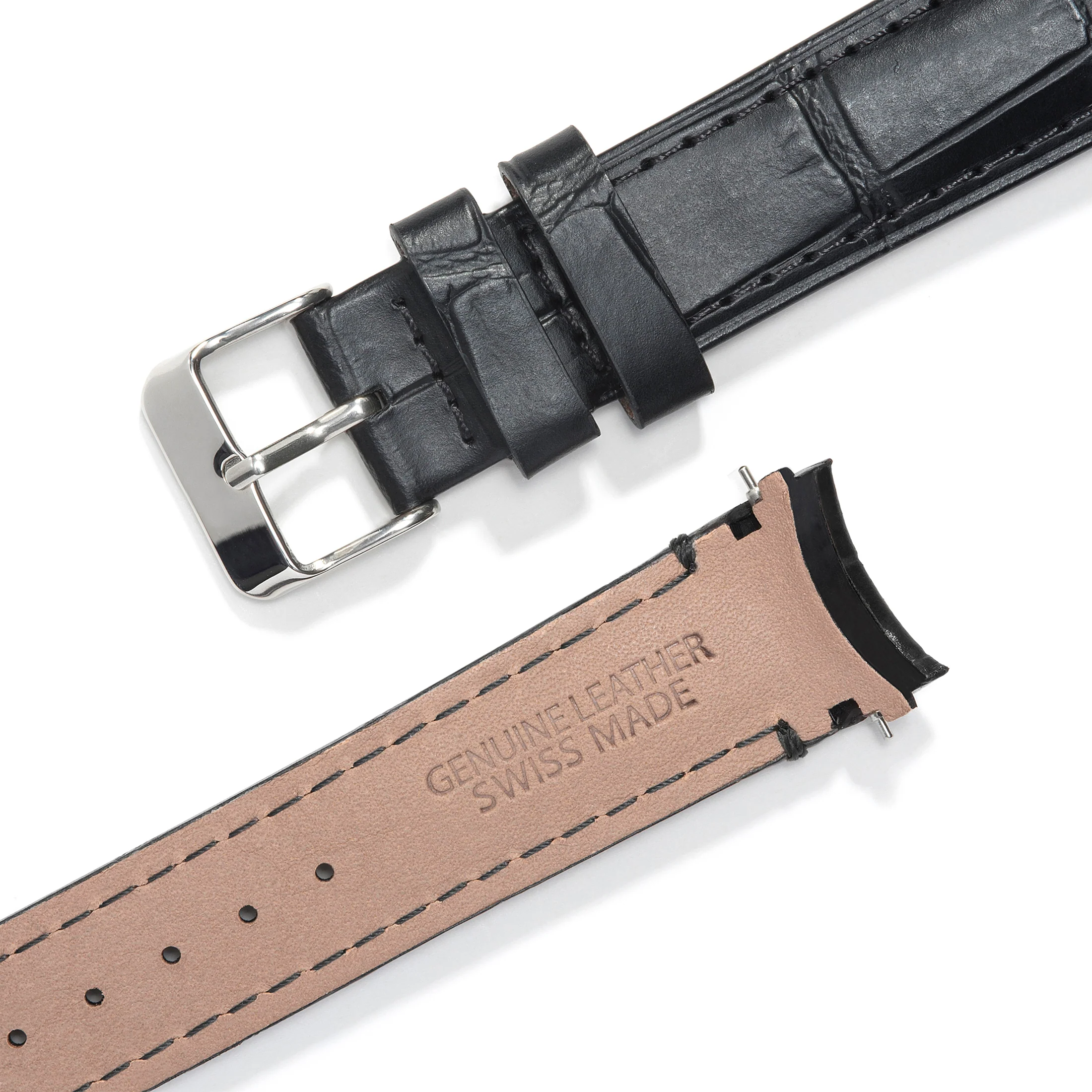 Curved End Leather Strap for Rolex GMT 1675 & 16750 with Tang Buckle - Image 13