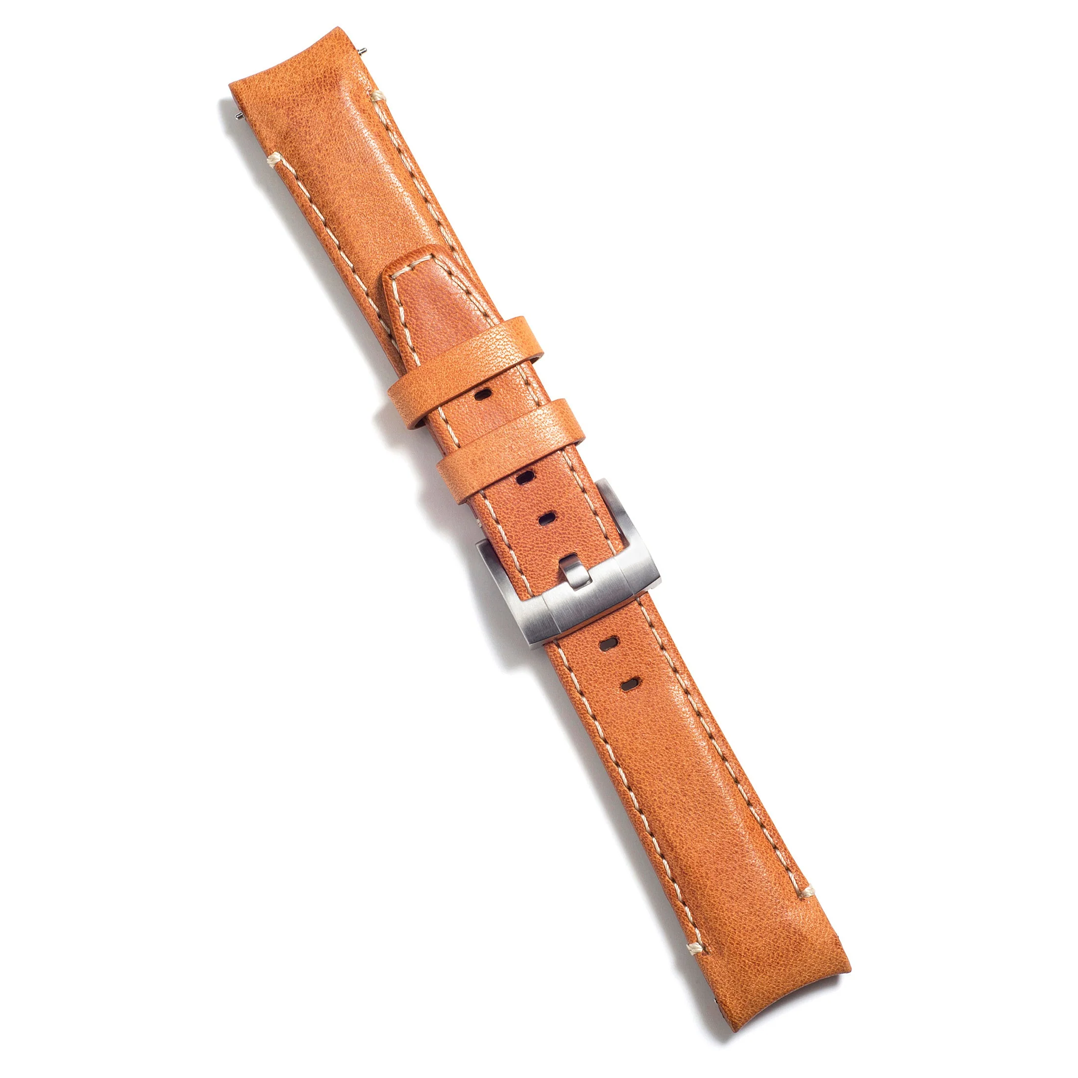 Curved End Leather Strap for Rolex Submariner with Tang Buckle - Image 10