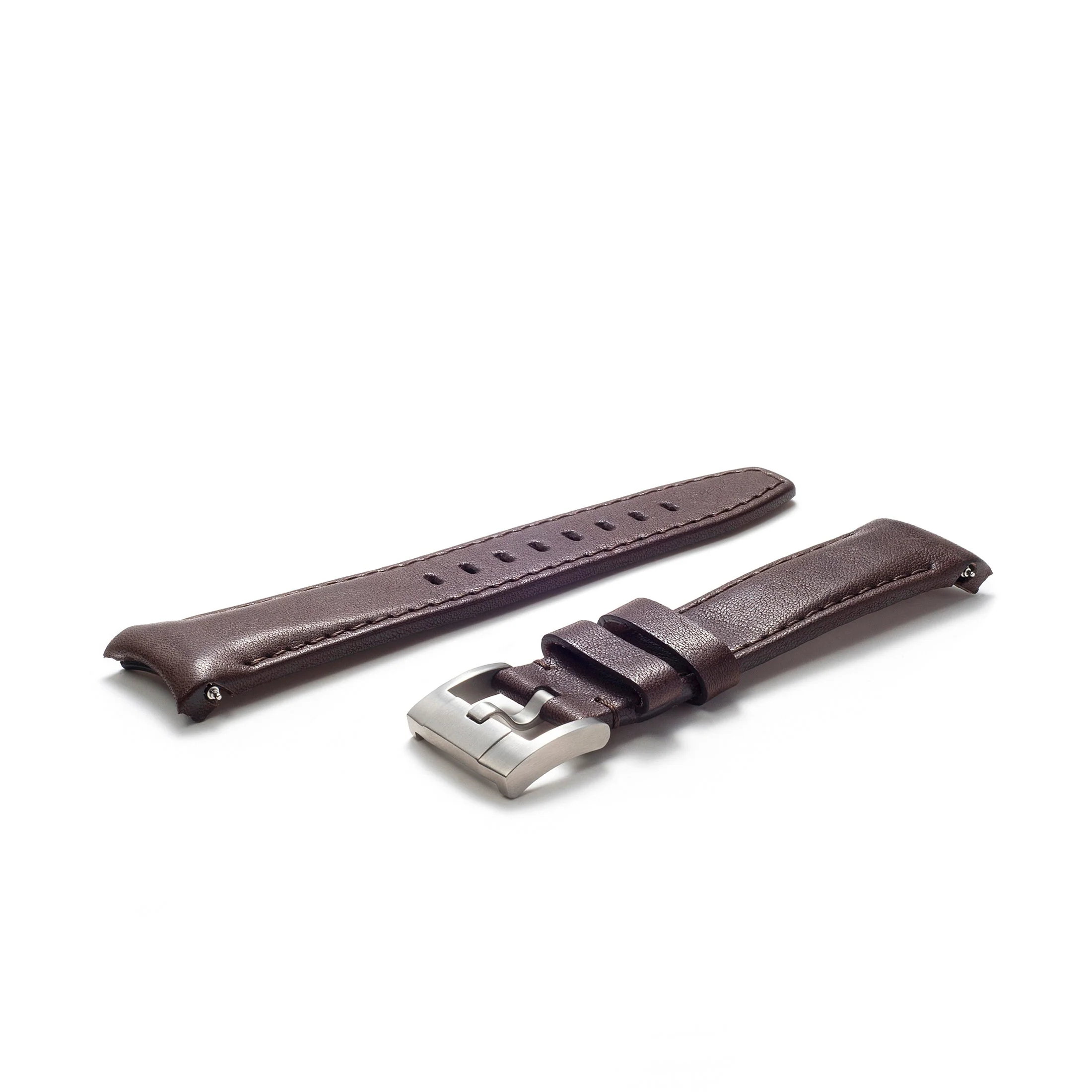 Curved End Leather Strap for Rolex Submariner with Tang Buckle - Image 12