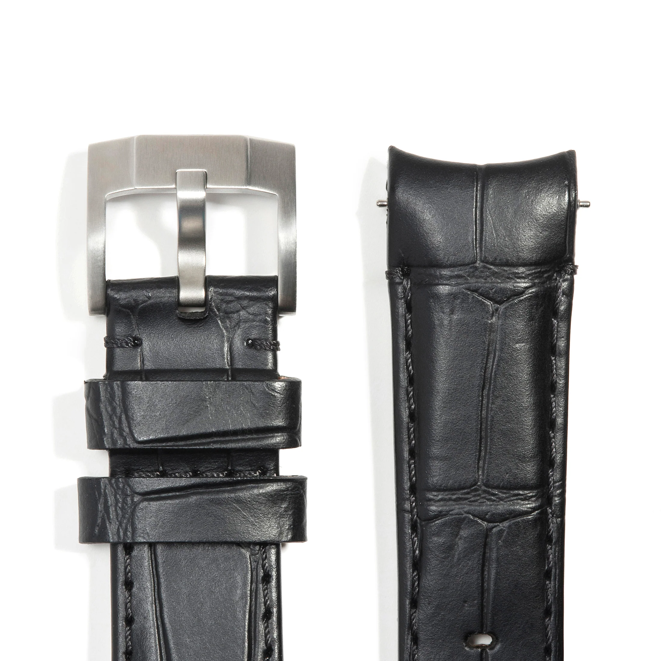 Curved End Leather Strap for Rolex Submariner with Tang Buckle - Image 19