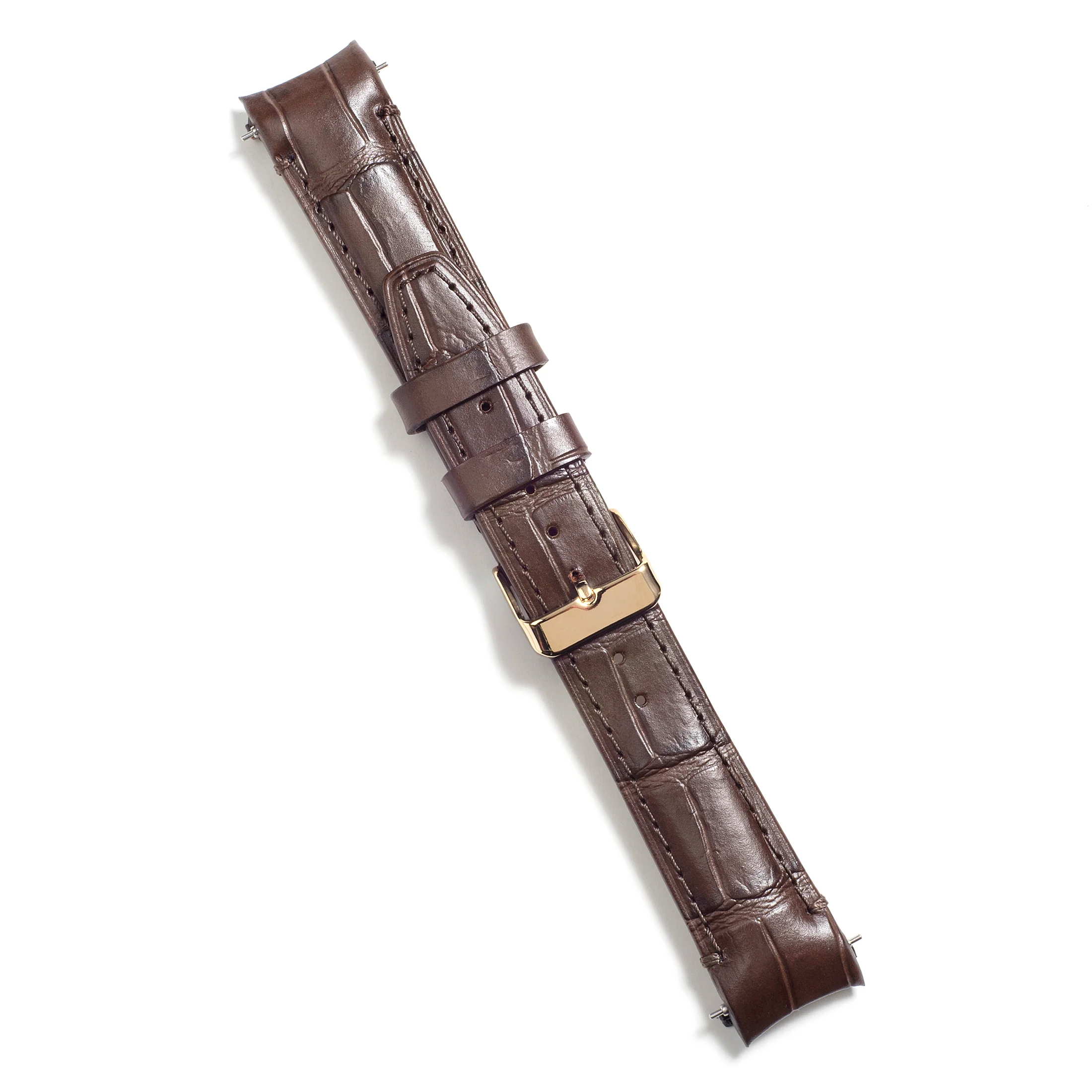 Curved End Leather Strap for Rolex Submariner with Tang Buckle - Image 10
