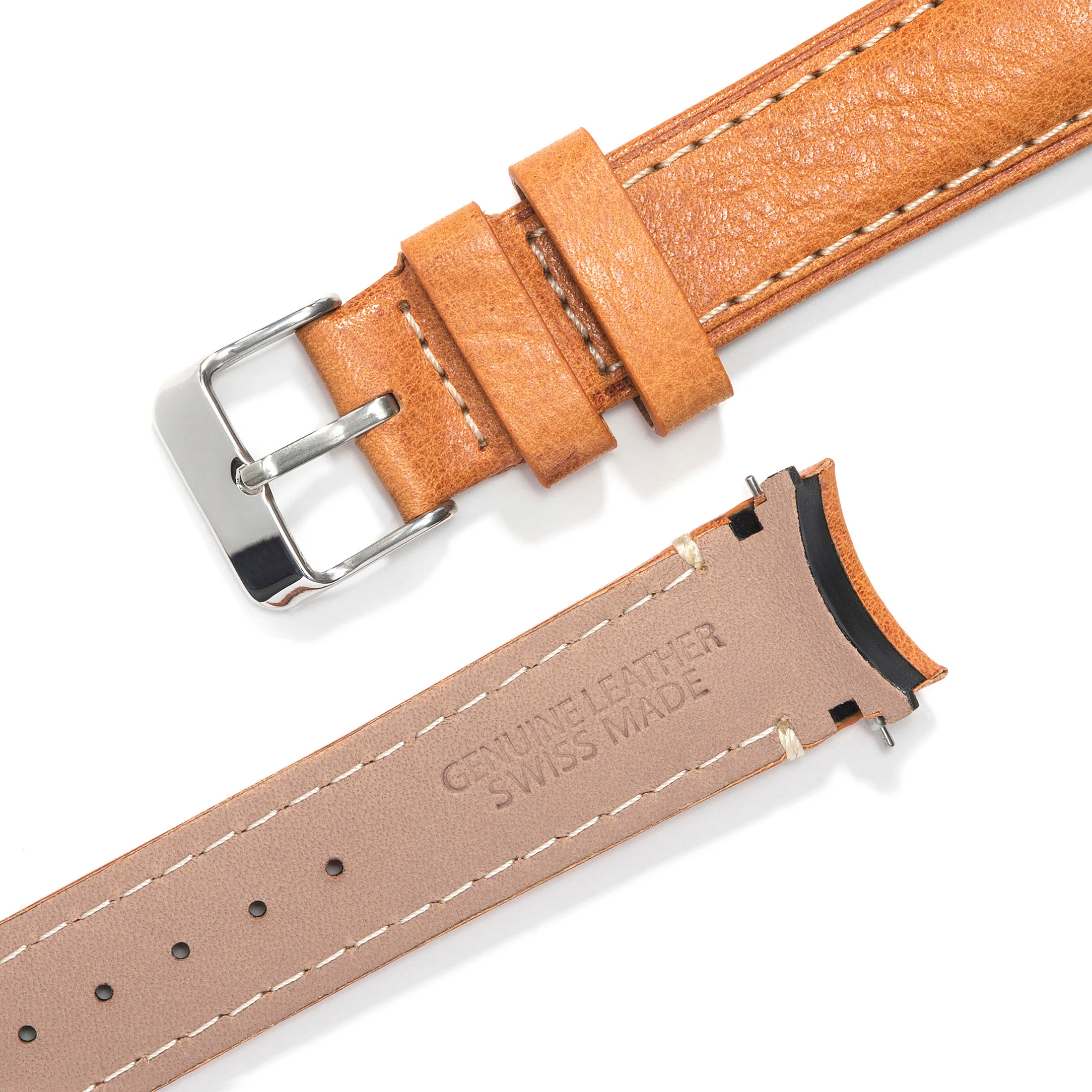 Curved End Leather Strap for Rolex Submariner with Tang Buckle - Image 31
