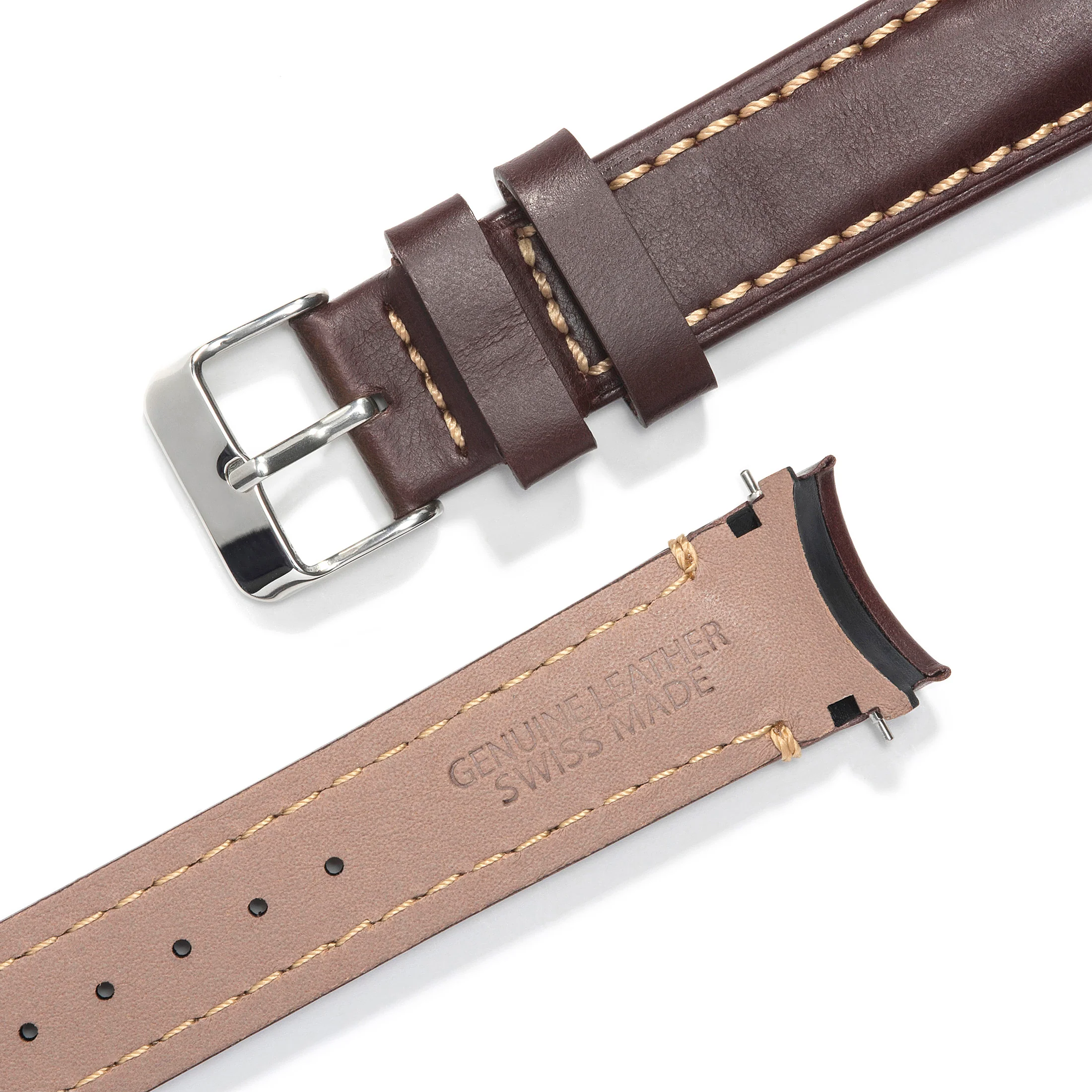 Curved End Leather Strap for Rolex Submariner with Tang Buckle - Image 41