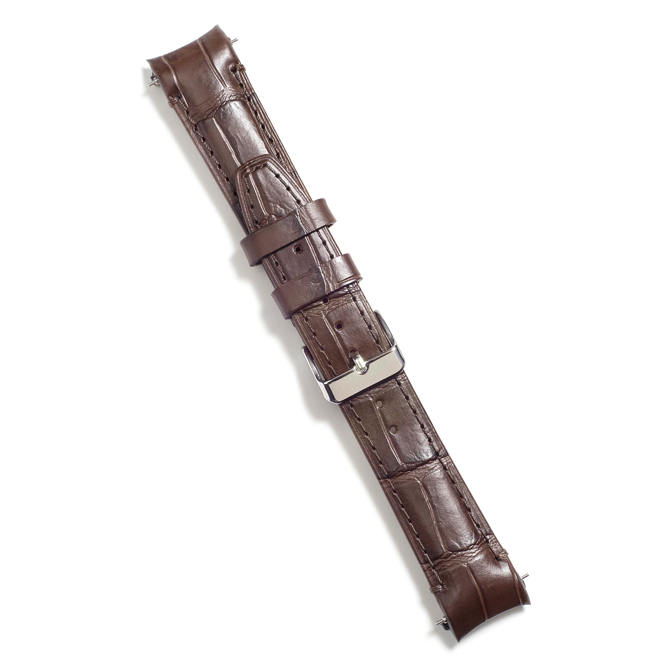 Curved End Leather Strap for Rolex Submariner with Tang Buckle - Image 5