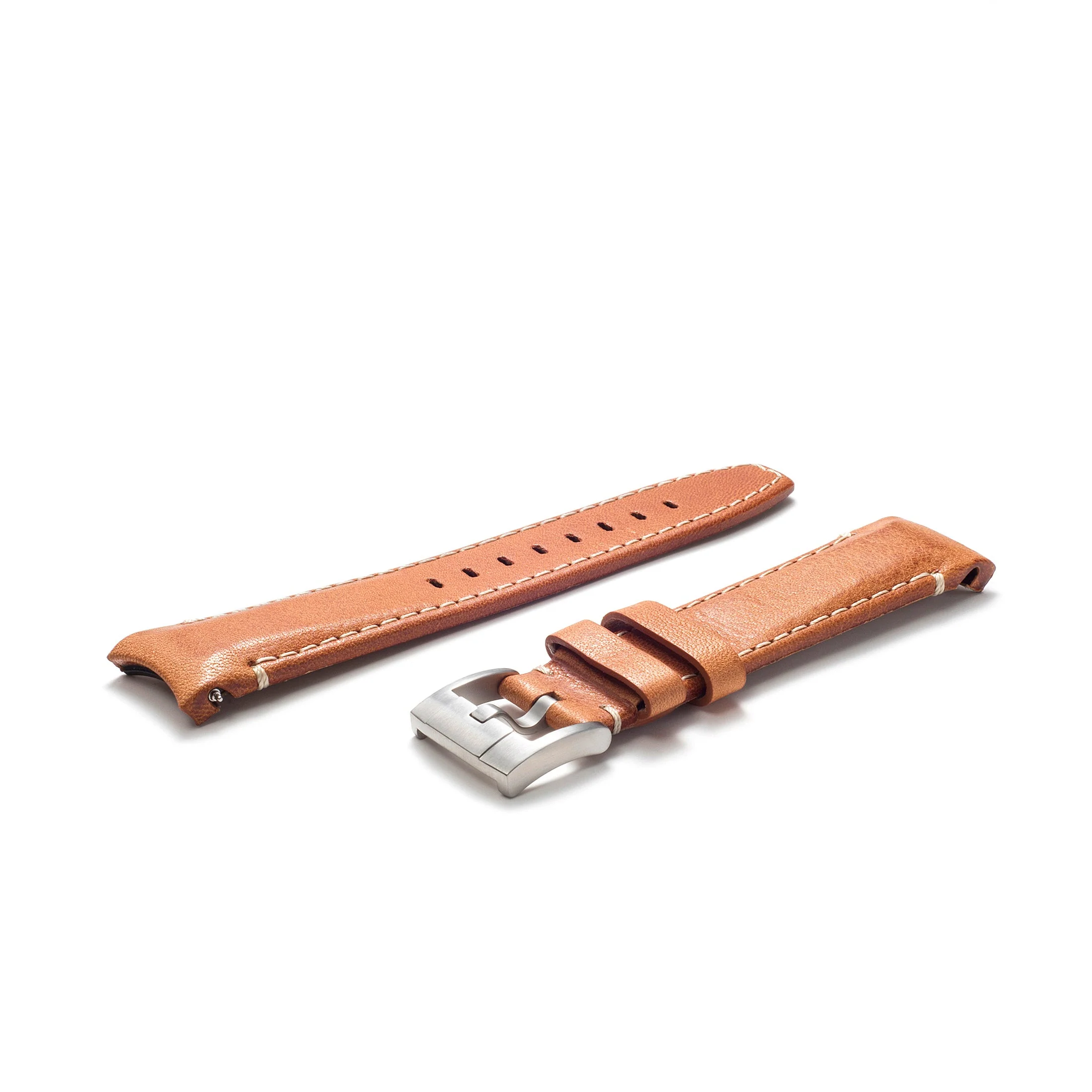 Curved End Leather Strap for Rolex Submariner Ceramic with Tang Buckle - Image 7