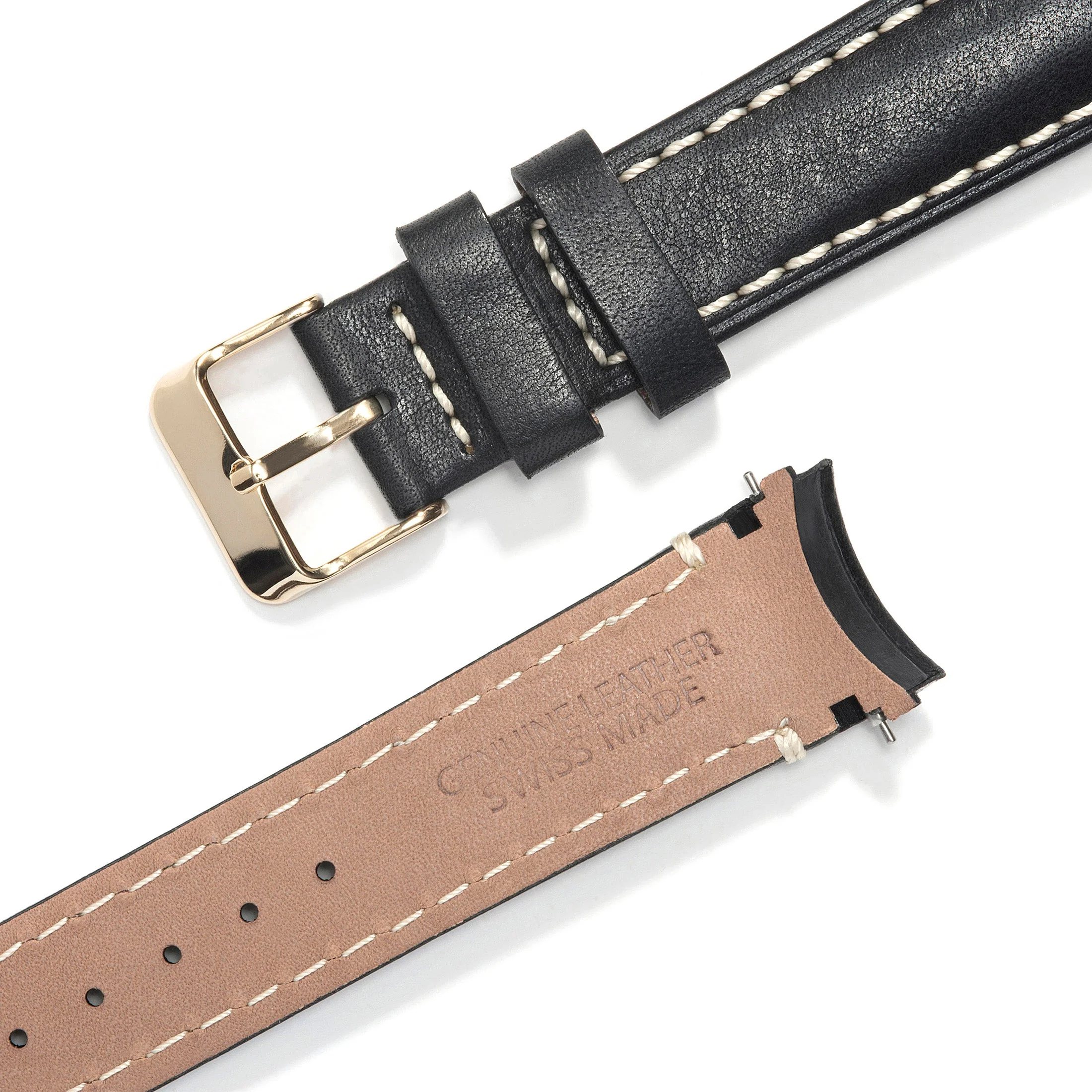 Curved End Leather Strap for Rolex Submariner Date with Tang Buckle - Image 26
