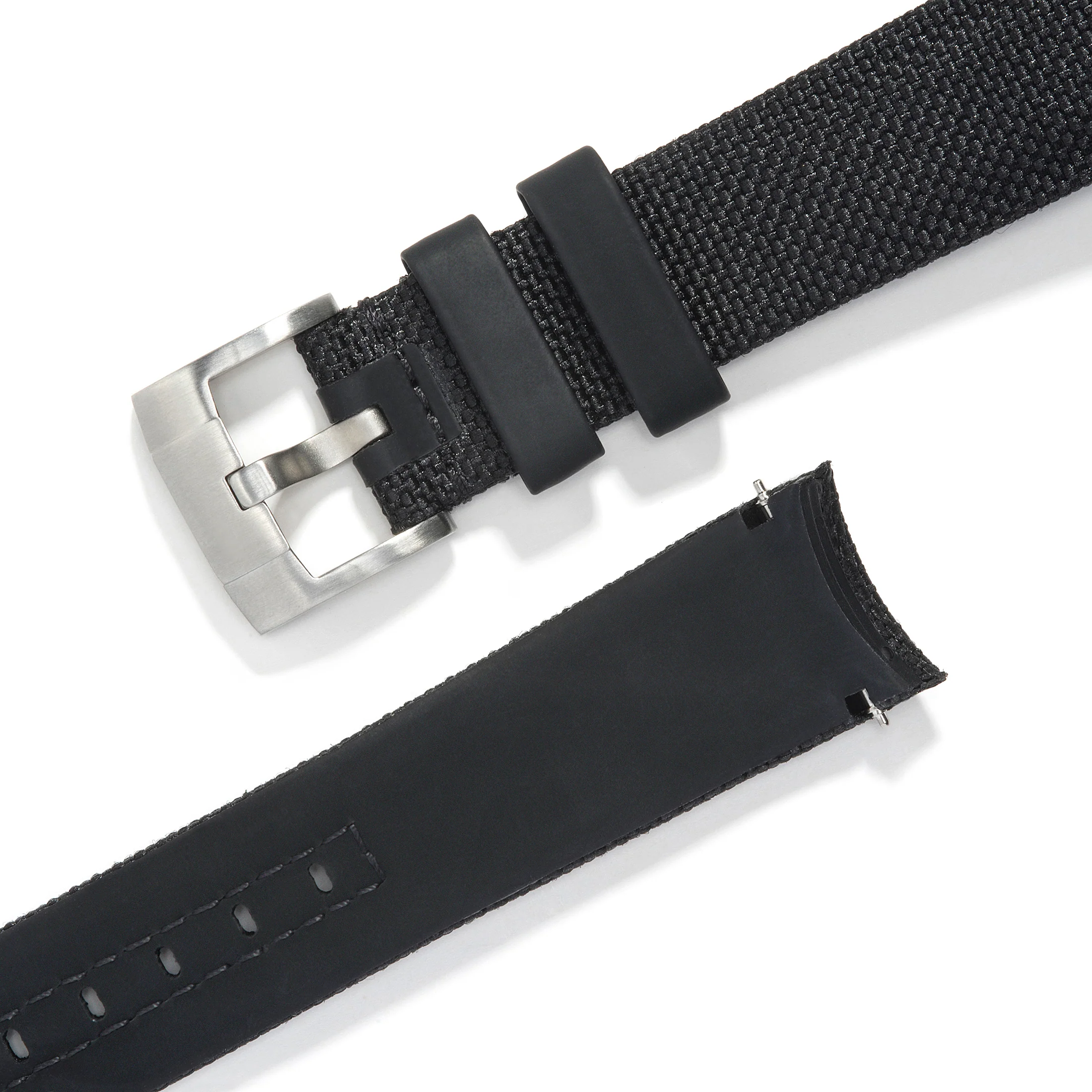 Curved End Nylon Strap for Rolex GMT Master II Ceramic with Tang Buckle - Image 3