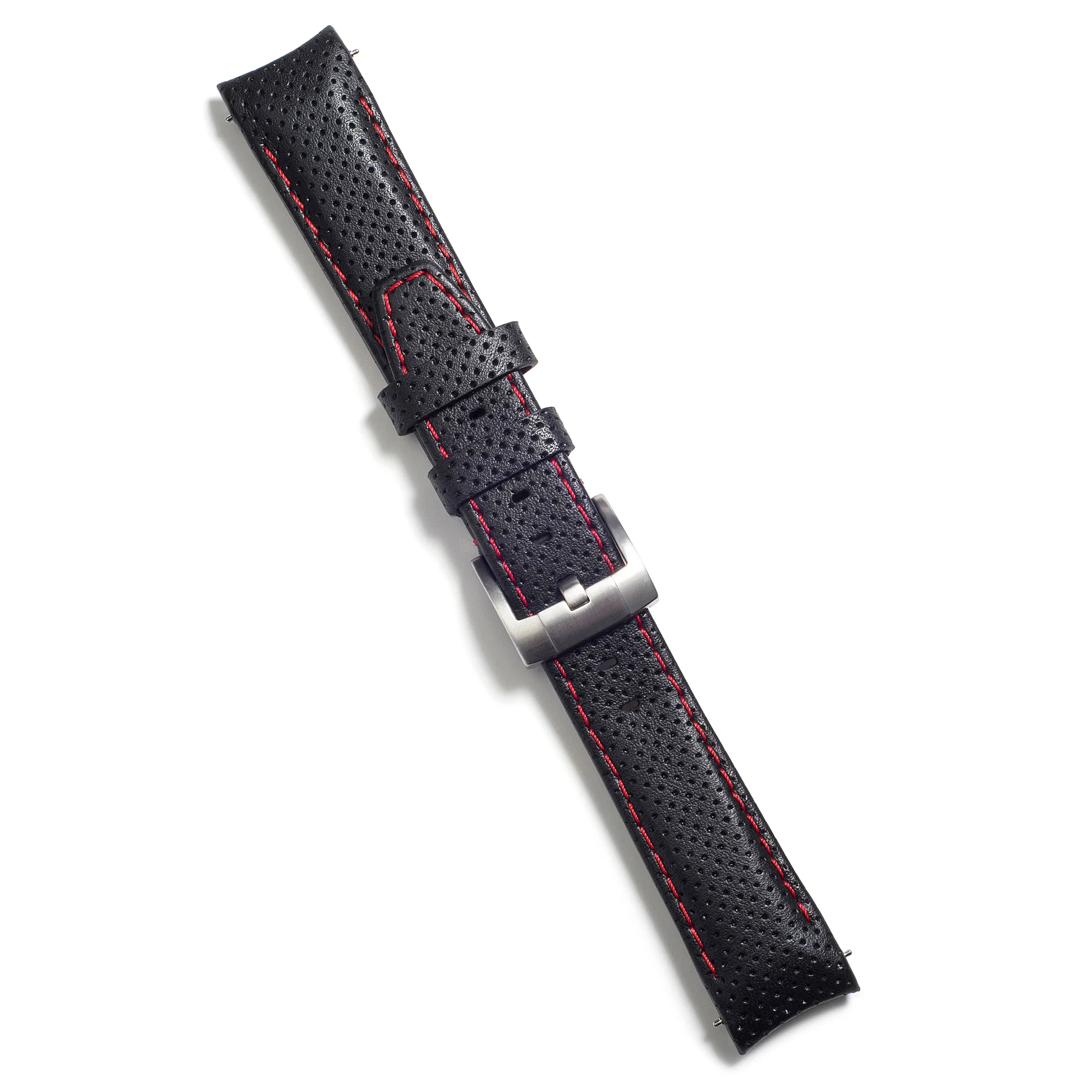 Curved End Racing Leather Strap for Rolex Explorer II with Tang Buckle - Image 4