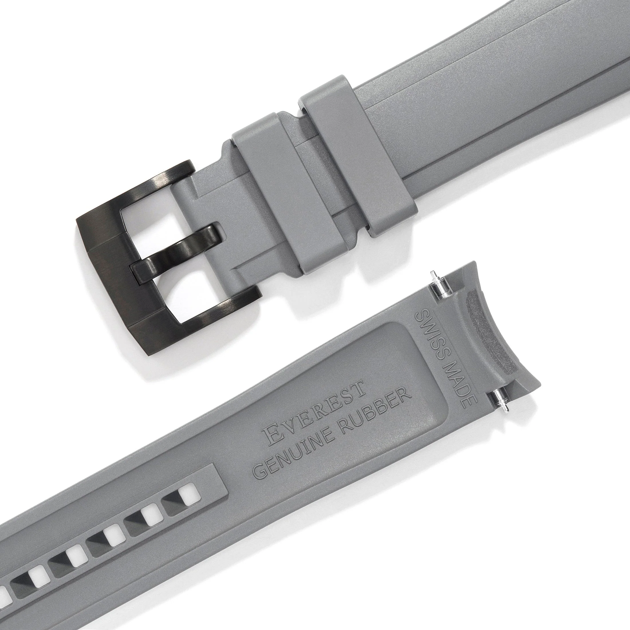 Curved End Rubber Strap for Rolex Explorer I with Tang Buckle - Image 35