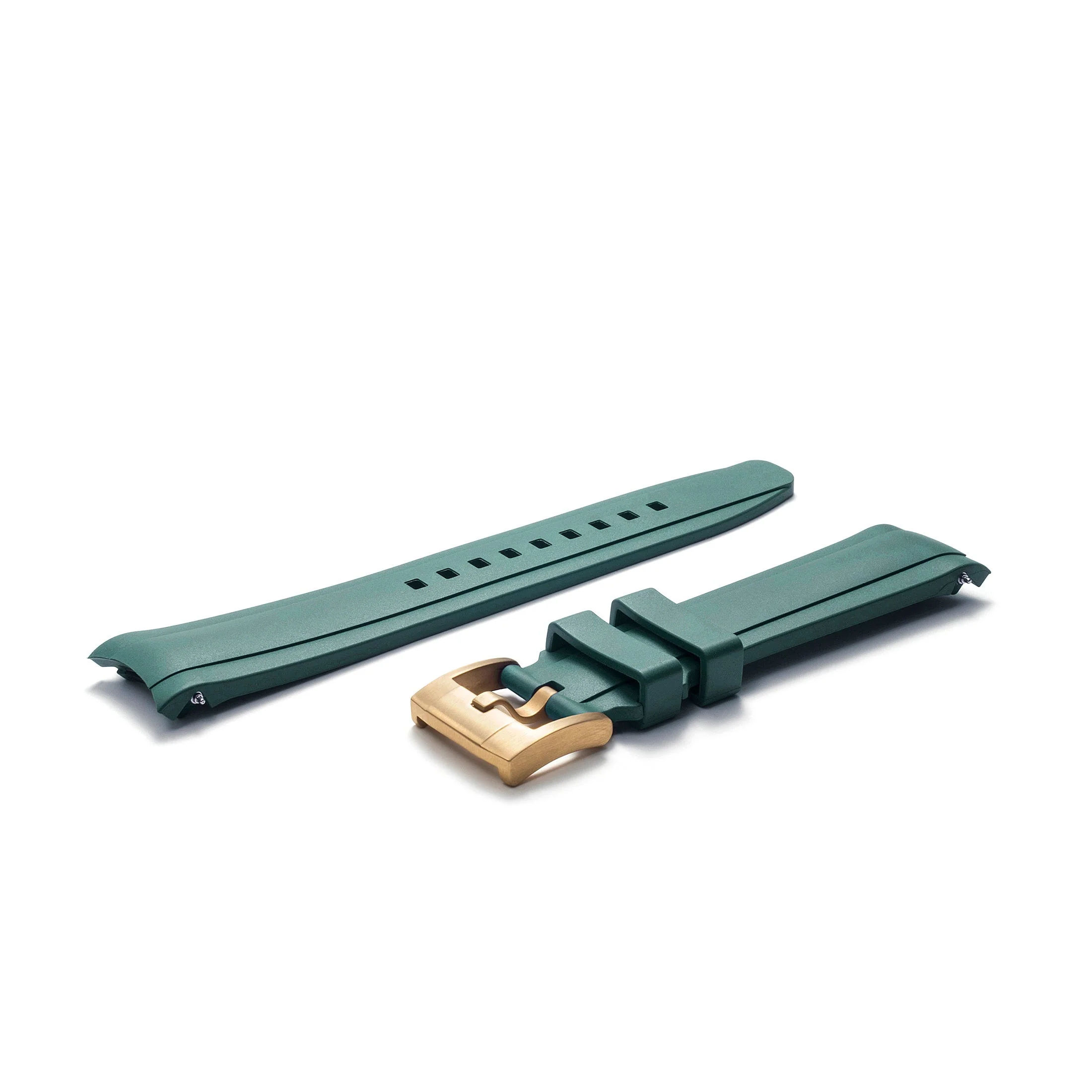 Curved End Rubber Strap for Rolex Explorer I with Tang Buckle - Image 53