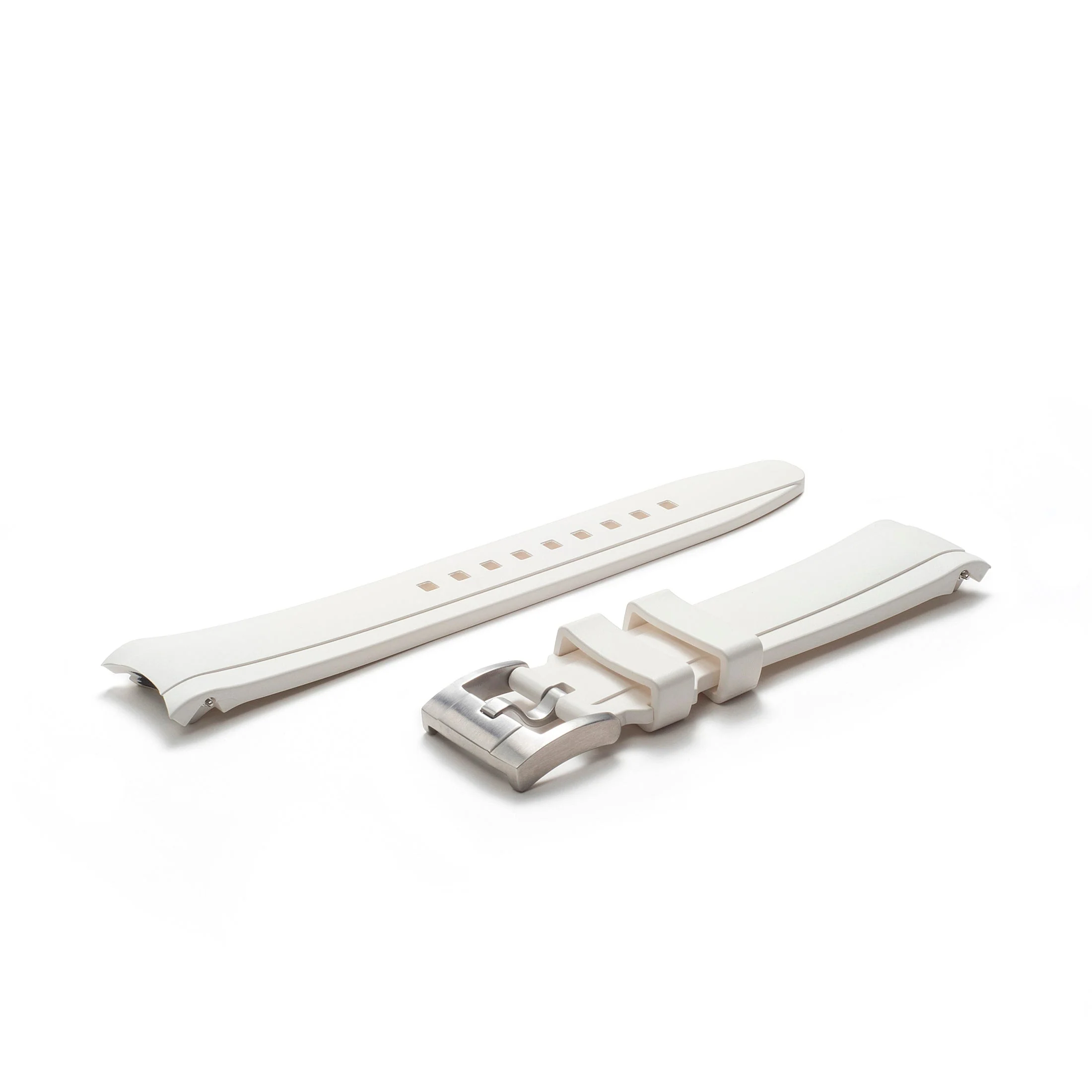 Curved End Rubber Strap for Rolex Explorer I with Tang Buckle - Image 72