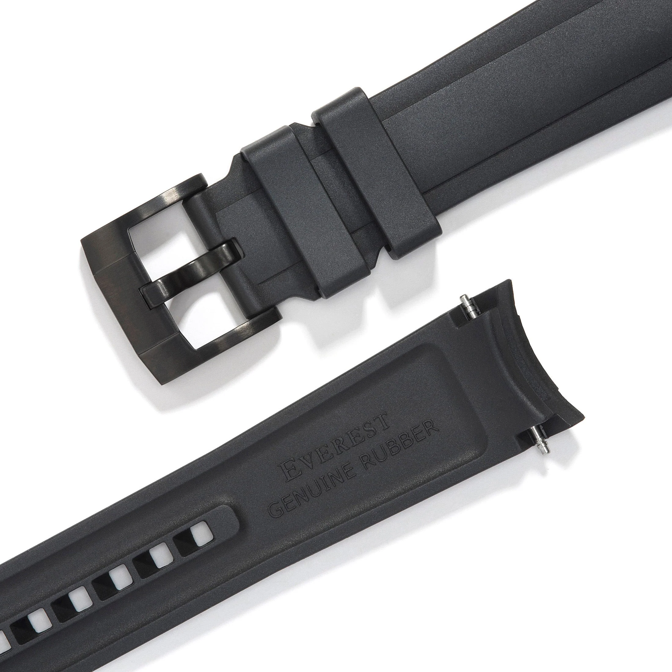 Curved End Rubber Strap for Rolex Explorer I with Tang Buckle - Image 8