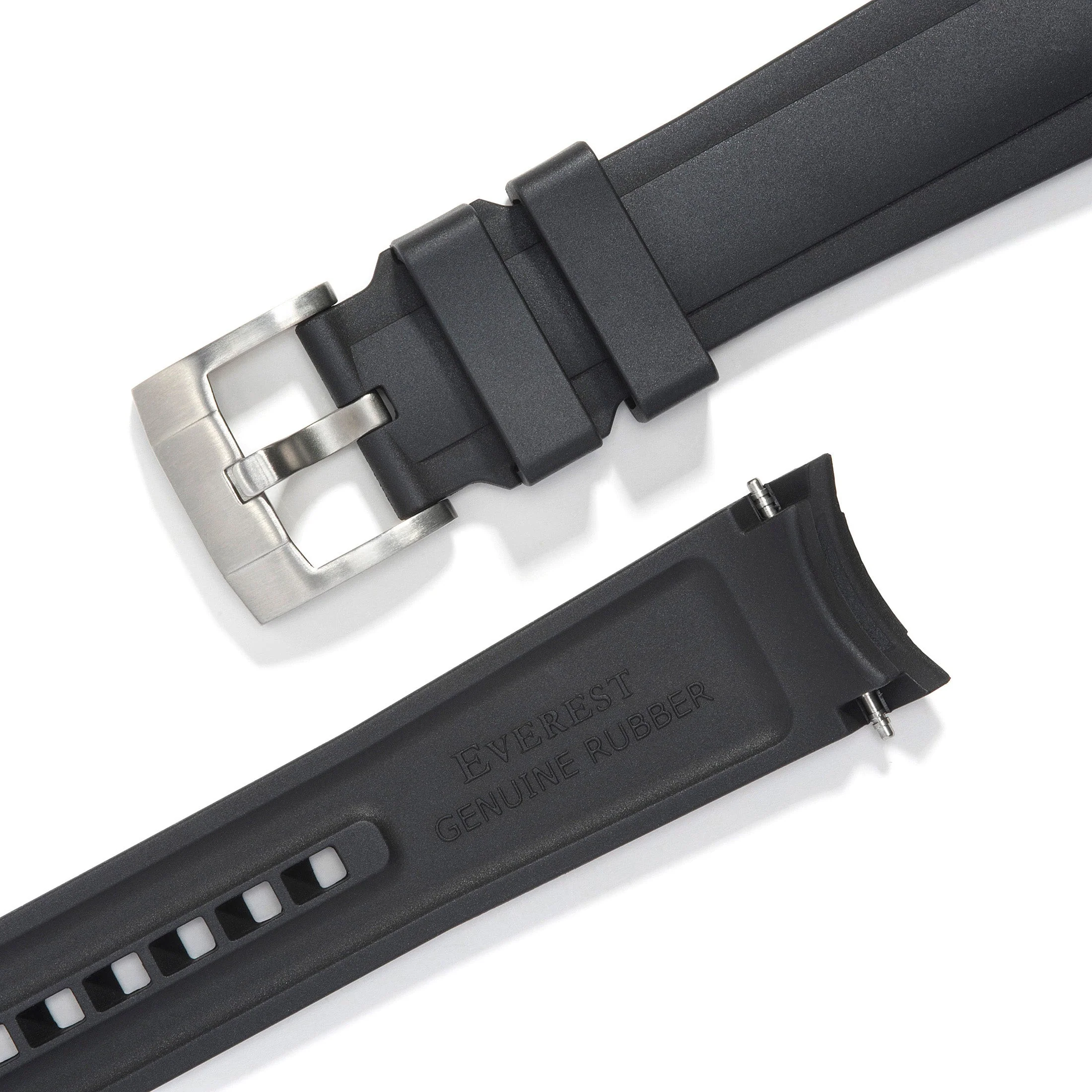 Curved End Rubber Strap for Rolex Explorer II with Tang Buckle - Image 3