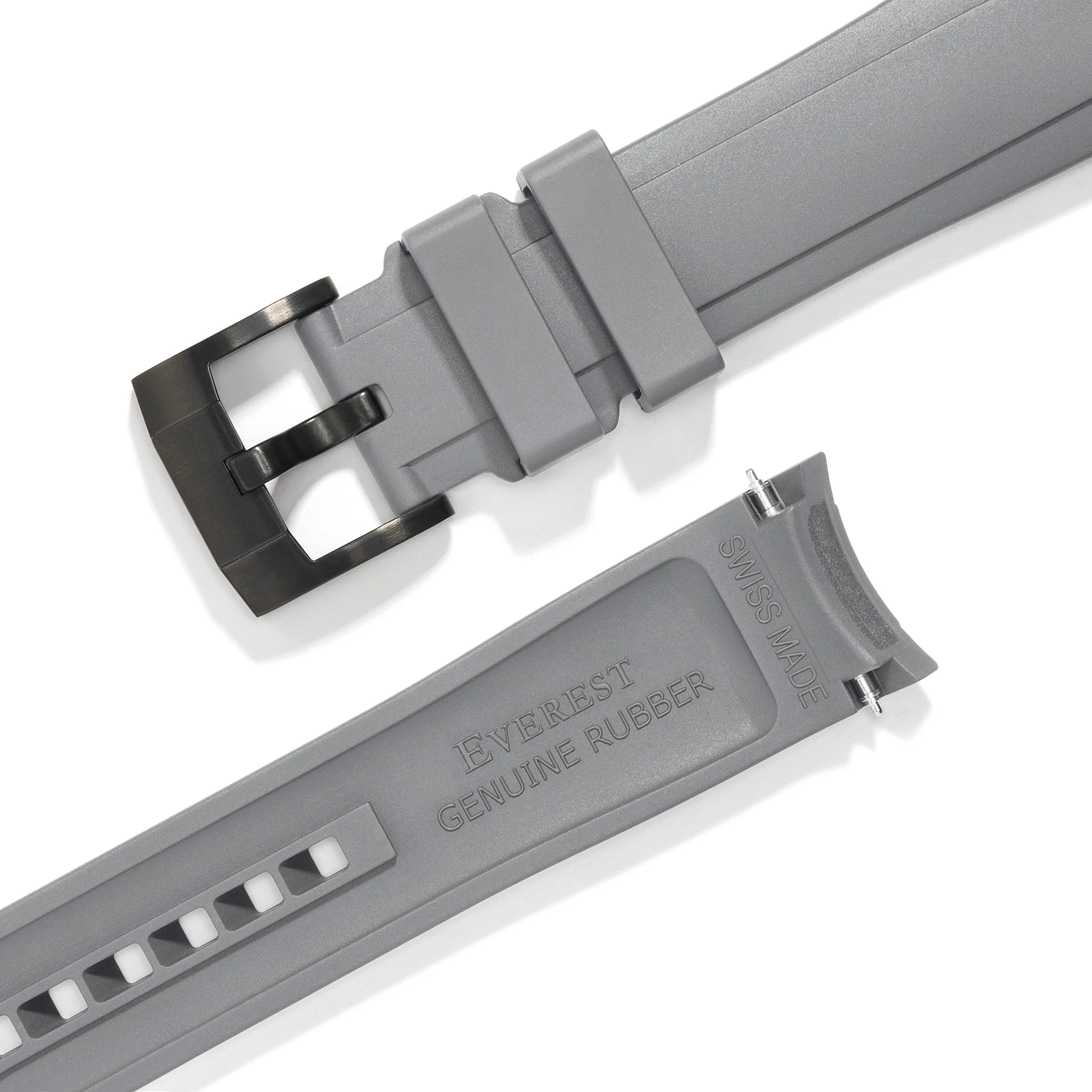 Curved End Rubber Strap for Rolex Oyster Perpetual 39mm with Tang Buckle - Image 35