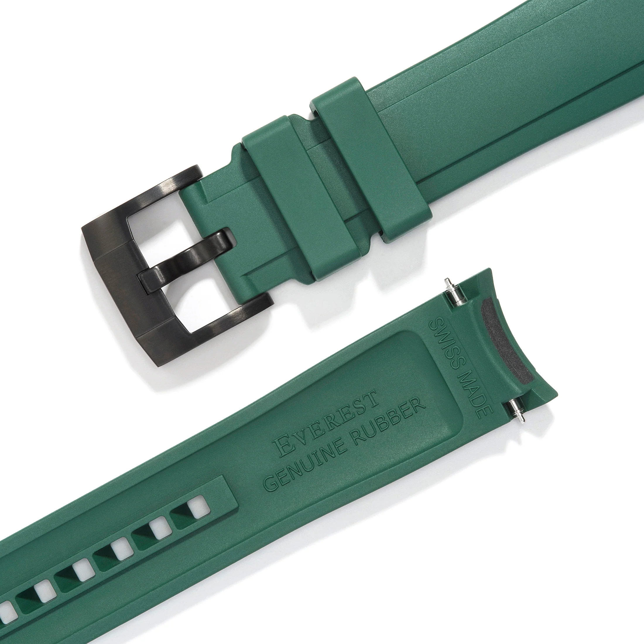 Curved End Rubber Strap for Rolex Oyster Perpetual 39mm with Tang Buckle - Image 50