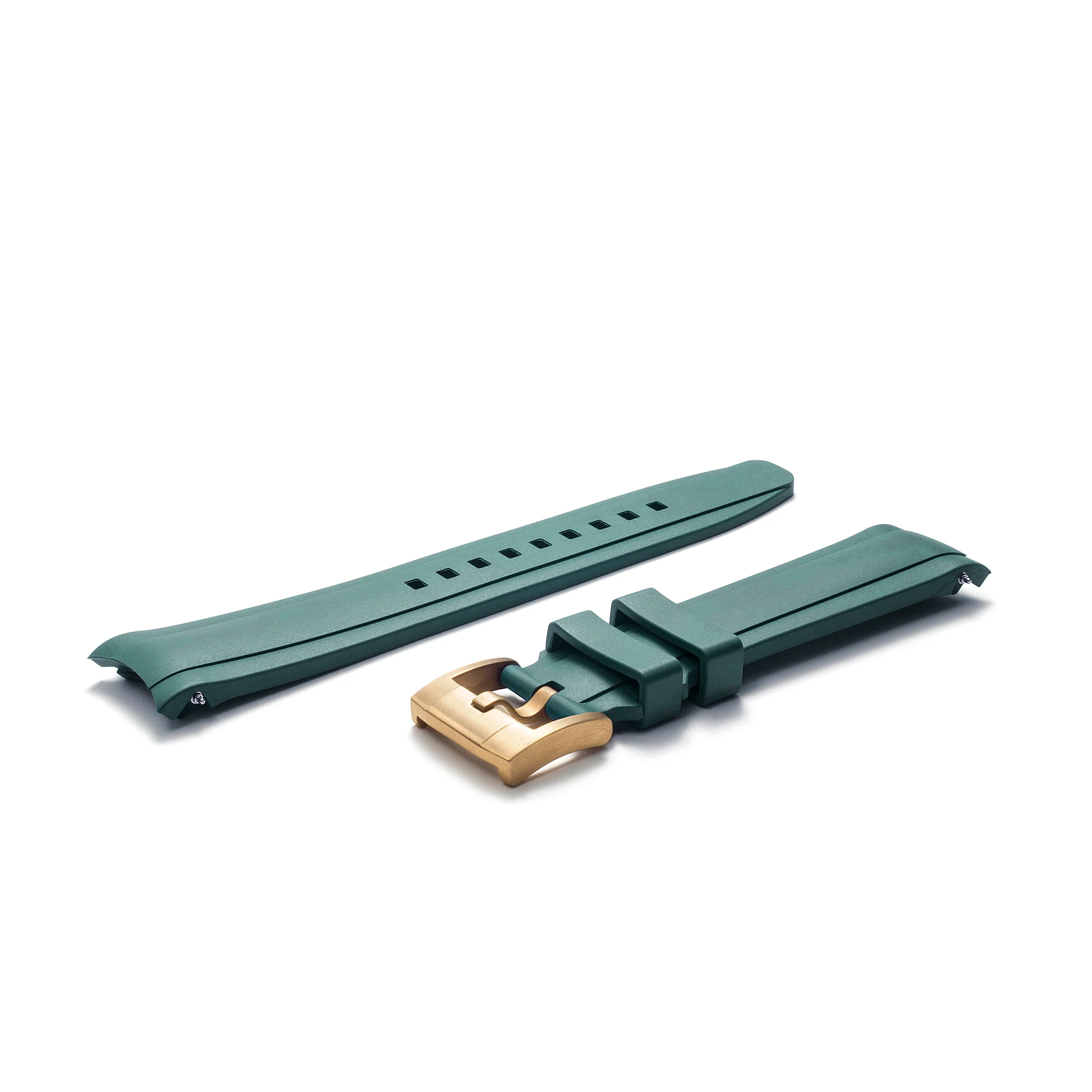 Curved End Rubber Strap for Rolex Oyster Perpetual 39mm with Tang Buckle - Image 53