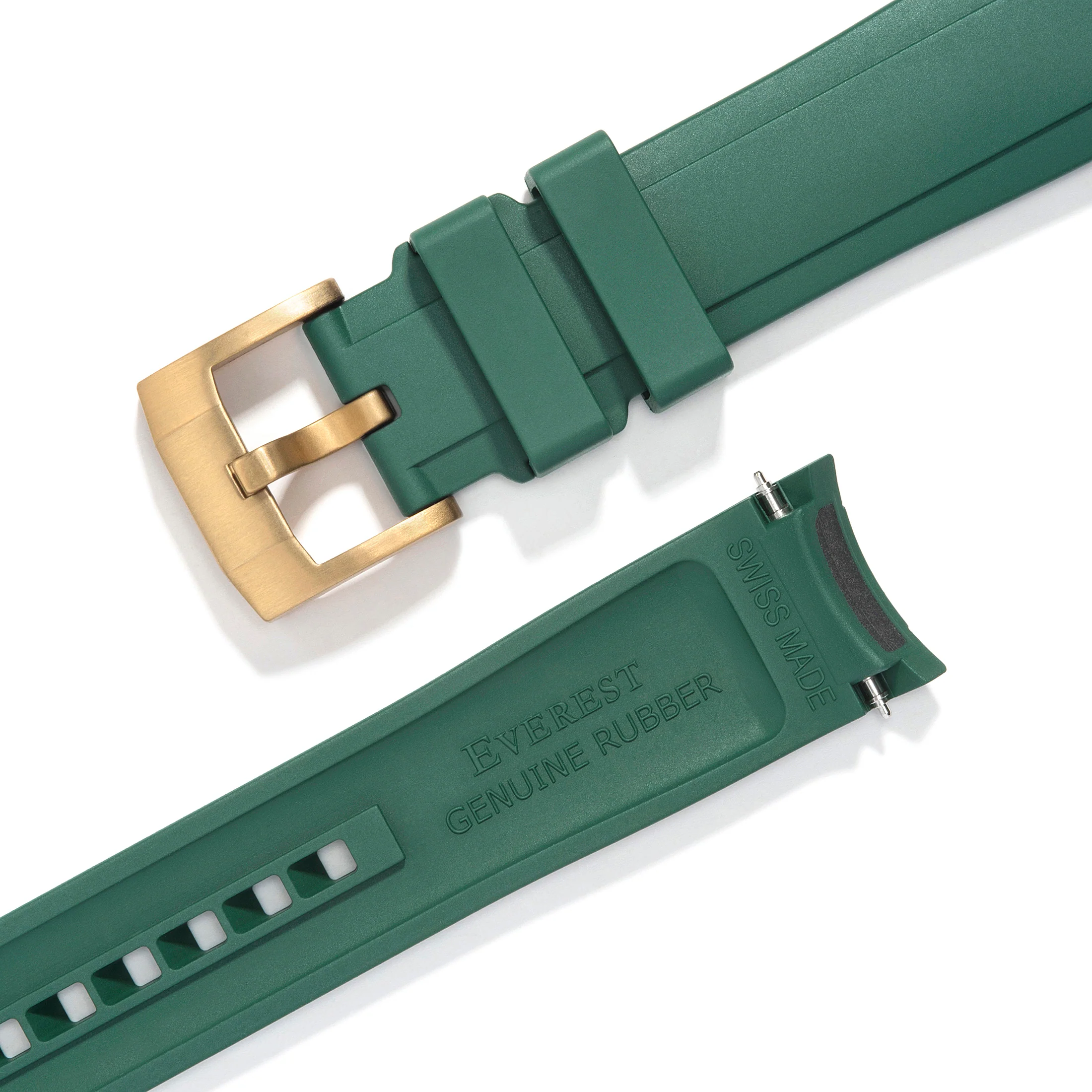 Curved End Rubber Strap for Rolex Oyster Perpetual 39mm with Tang Buckle - Image 54