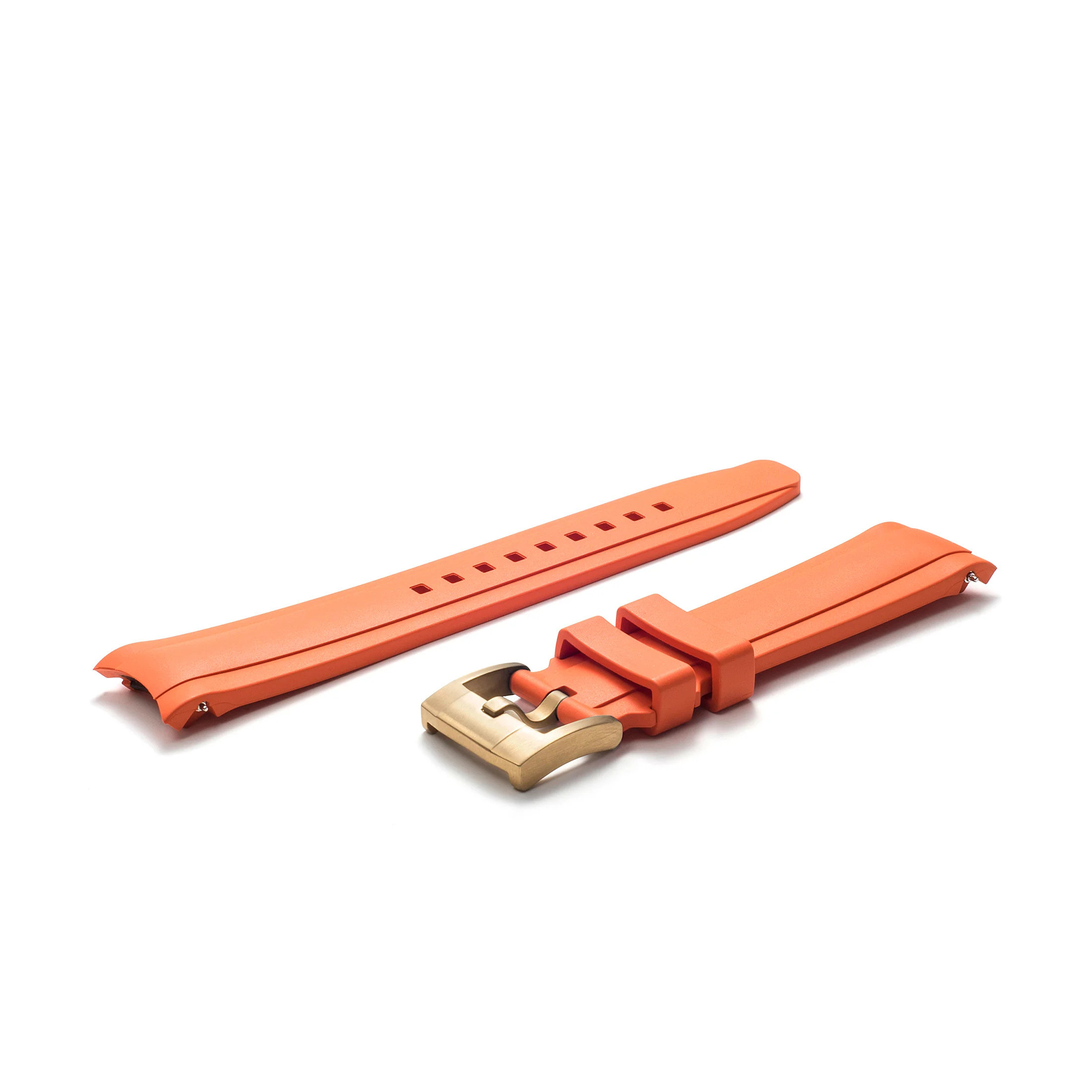 Curved End Rubber Strap for Rolex Oyster Perpetual 39mm with Tang Buckle - Image 67