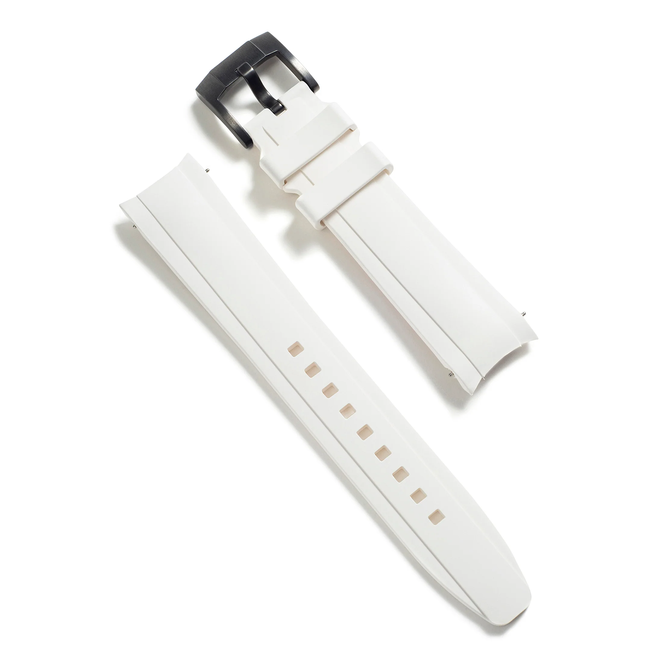Curved End Rubber Strap for Rolex Oyster Perpetual 39mm with Tang Buckle - Image 79