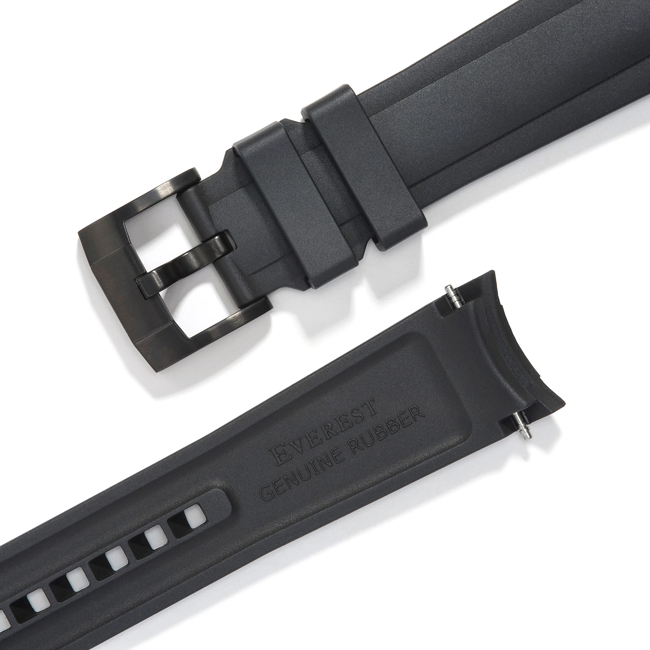Curved End Rubber Strap for Rolex Sea-Dweller 4000 with Tang Buckle - Image 8