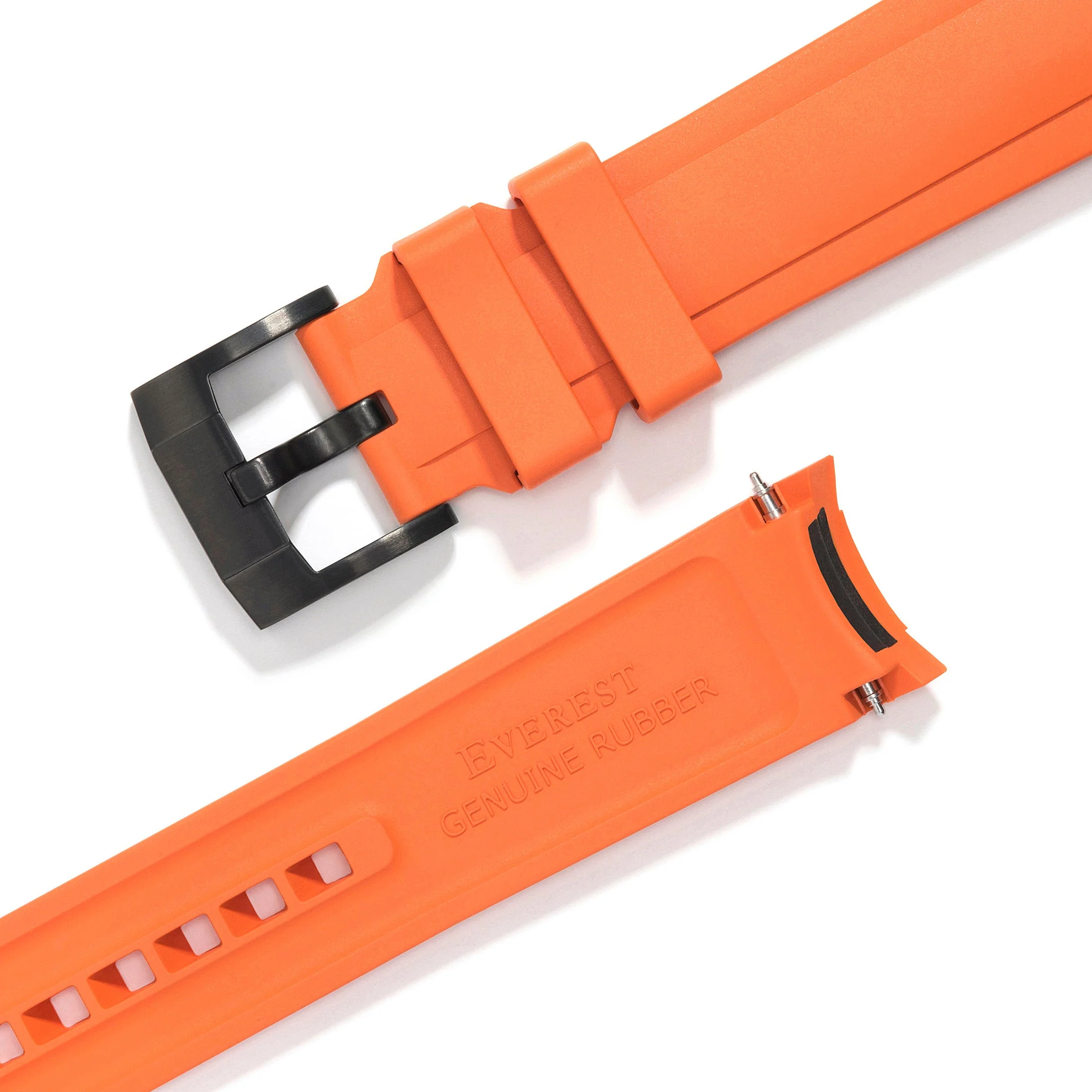Curved End Rubber Strap for Rolex Submariner Ceramic with Tang Buckle - Image 64