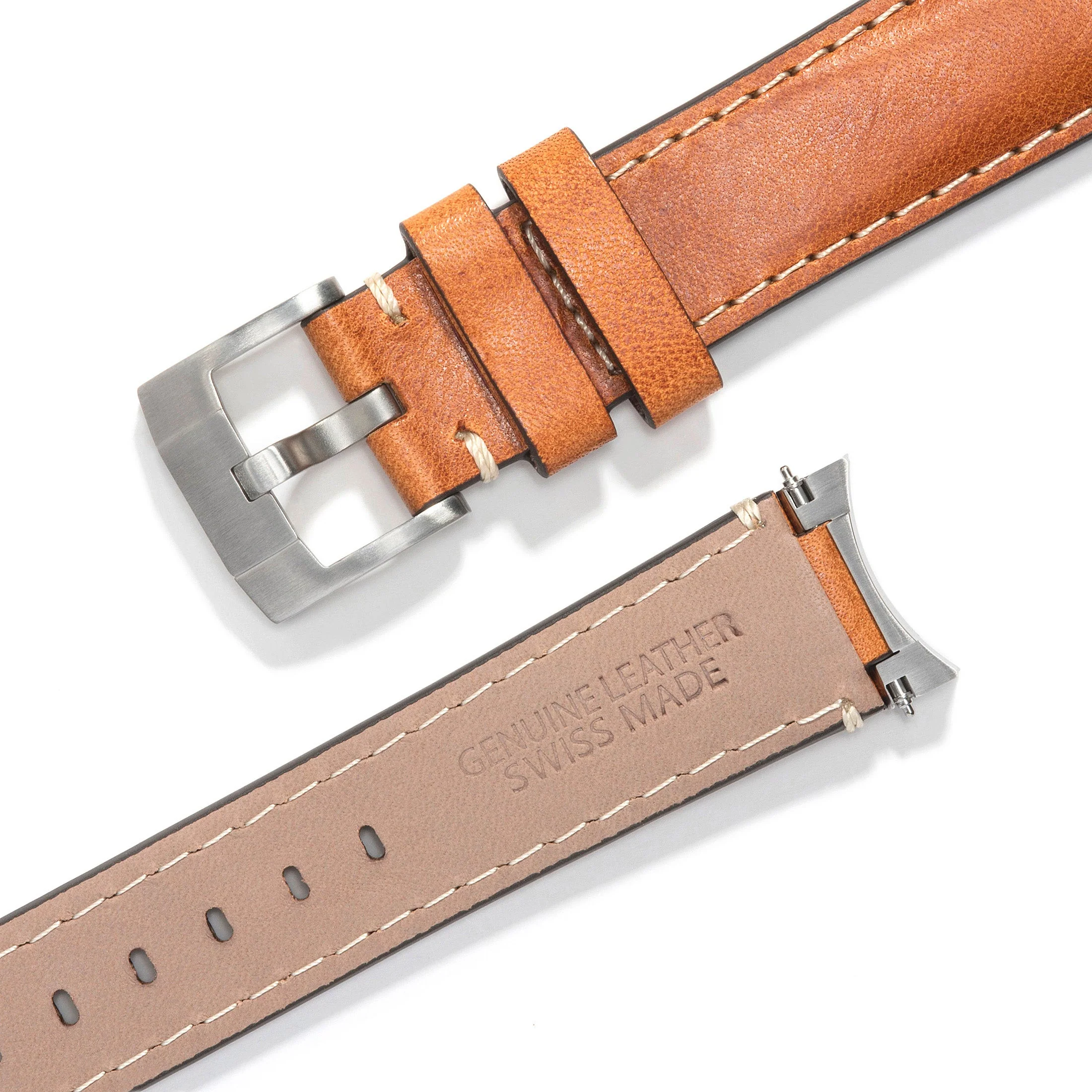 Steel End Link Leather Strap for Rolex Explorer I with Tang Buckle - Image 13