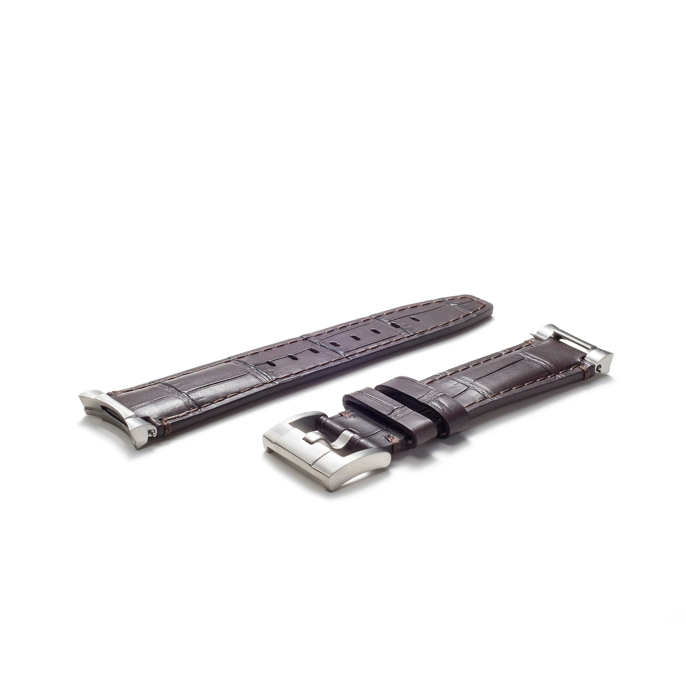 Steel End Link Leather Strap for Rolex GMT Master II Ceramic with Tang Buckle - Image 24