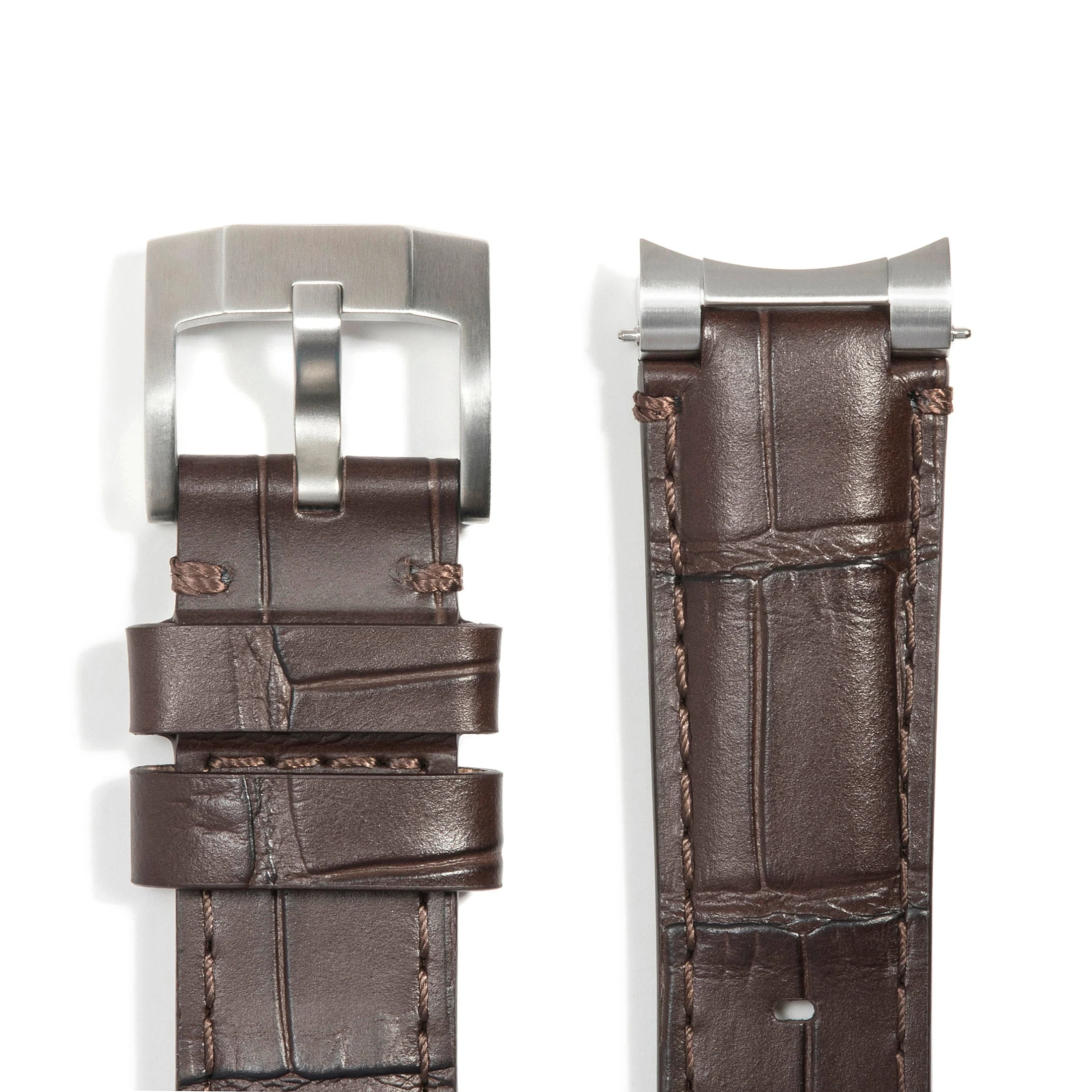 Steel End Link Leather Strap for Rolex GMT Master II Ceramic with Tang Buckle - Image 26