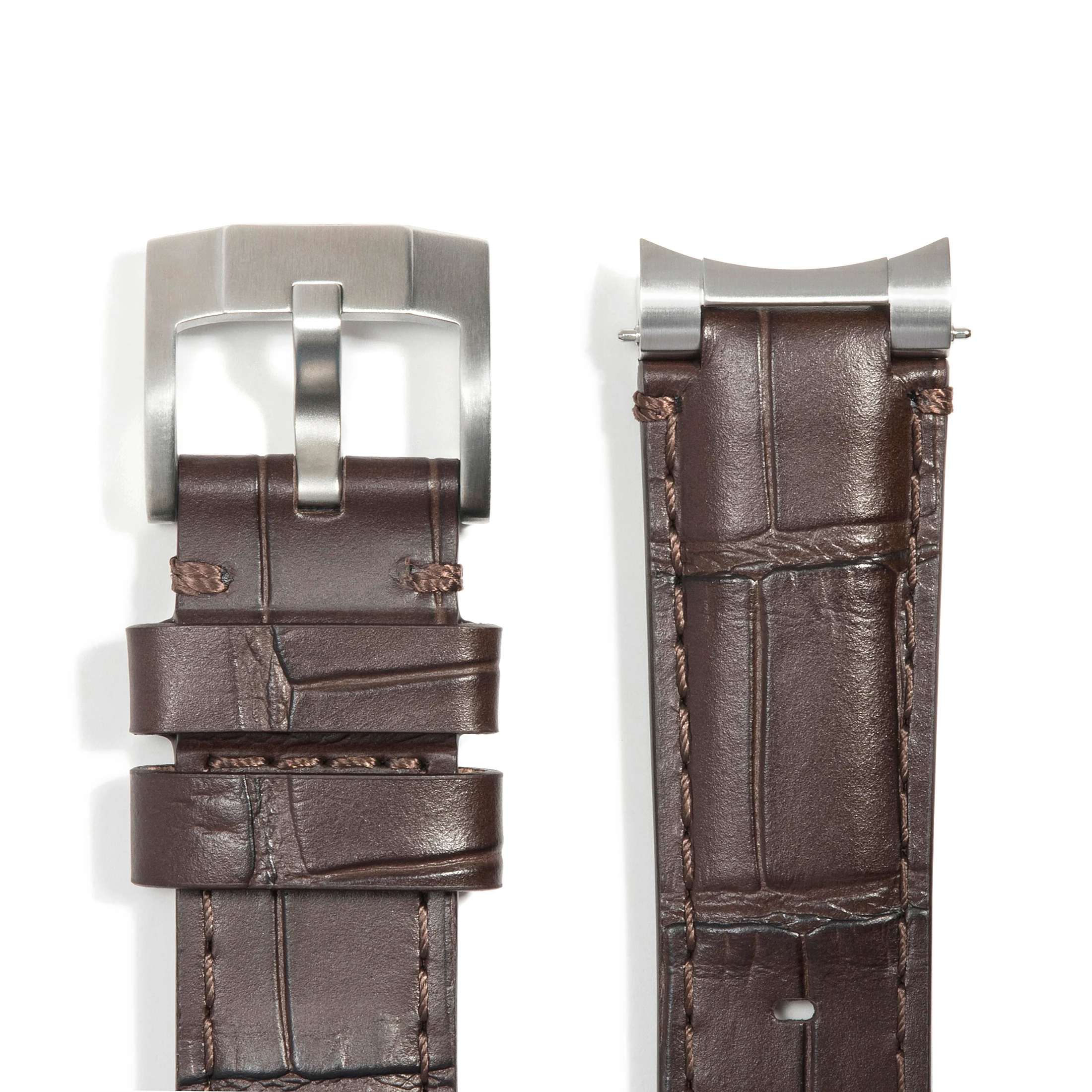 Steel End Link Leather Strap for Rolex Oyster Perpetual 39mm with Tang Buckle - Image 26