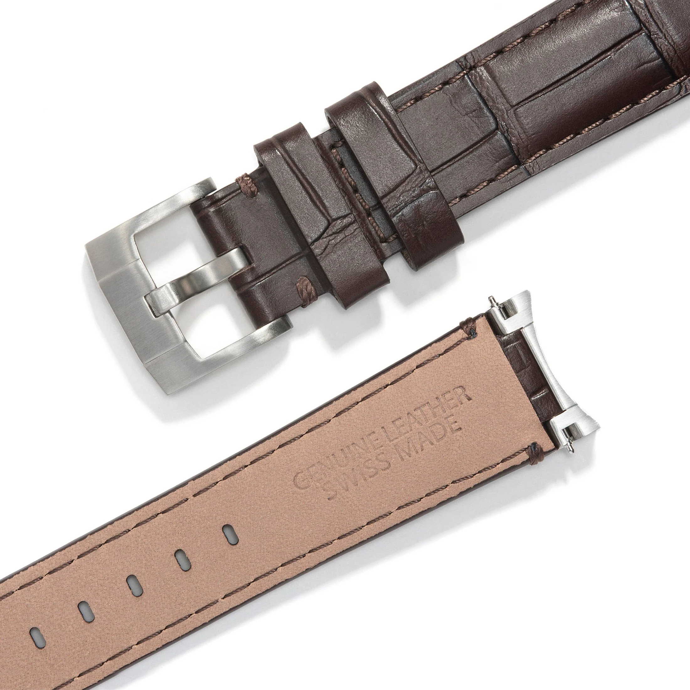 Steel End Link Leather Strap for Rolex Sea-Dweller with Tang Buckle - Image 25